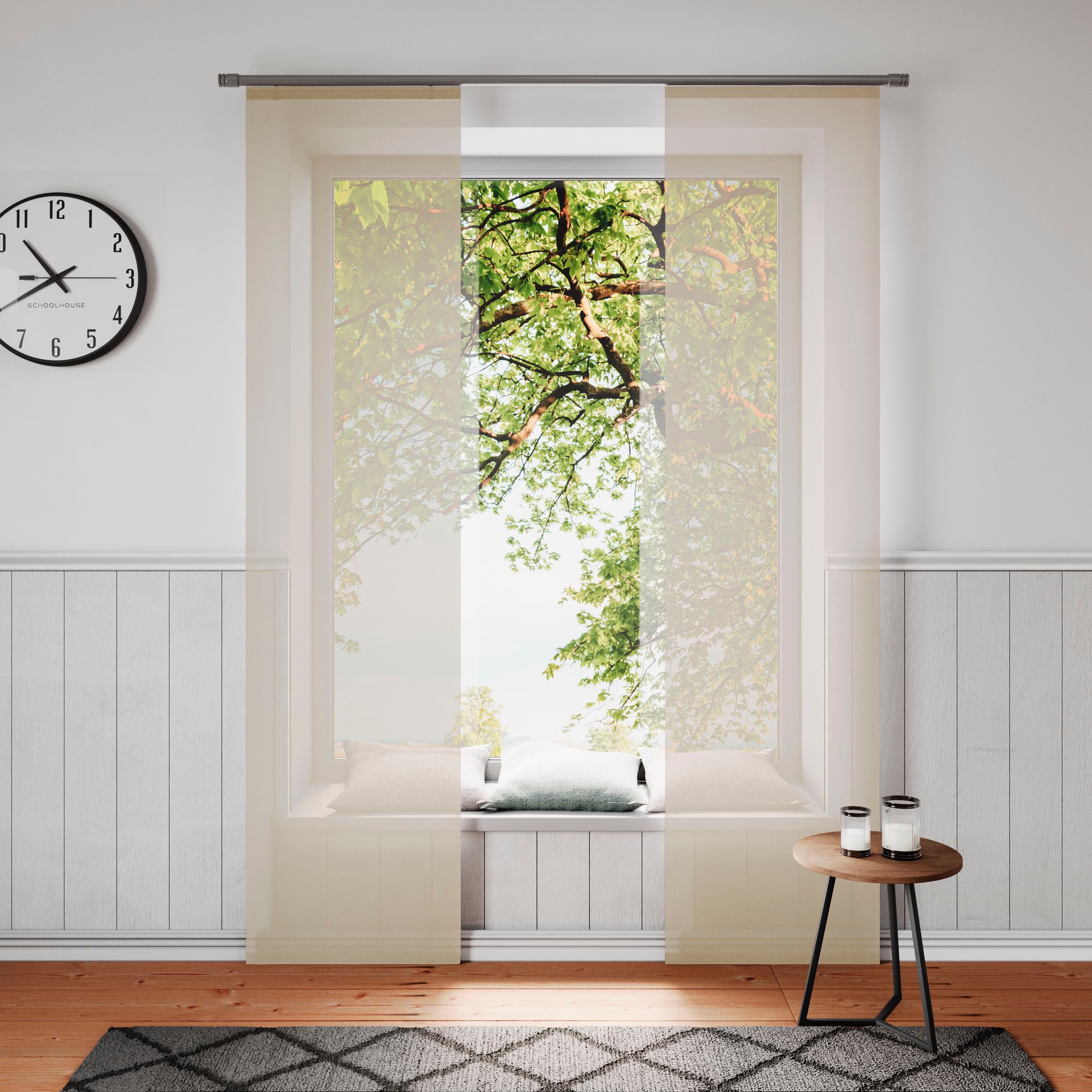 Neutex for you Schiebegardine "Galena Uni" Klettband 1 Stk. tlg. inkl. Befe günstig online kaufen