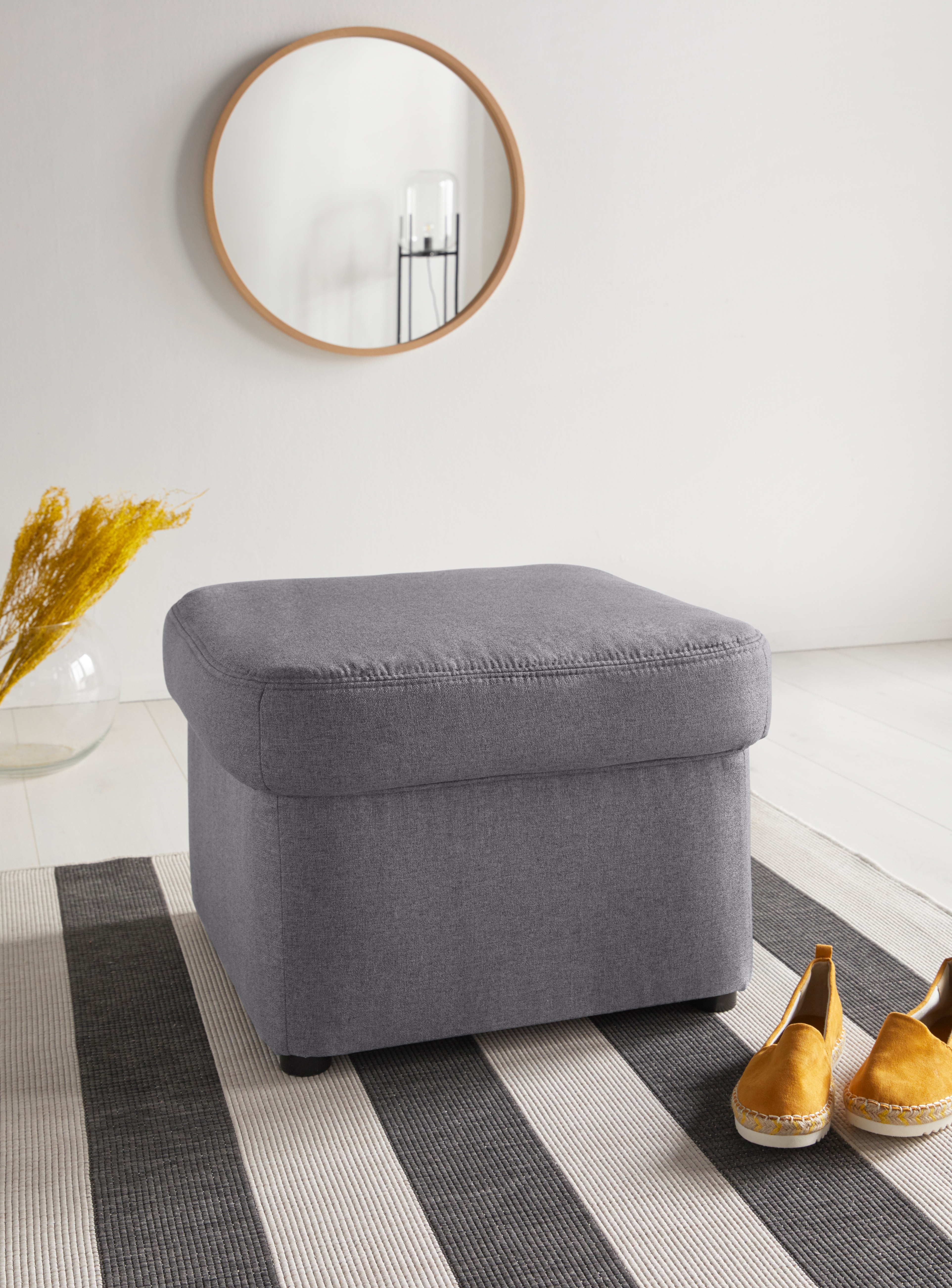 DOMO collection Hocker "Papenburg elegant und zeitlos, B/T 57/57cm" in großer Farbvielfalt