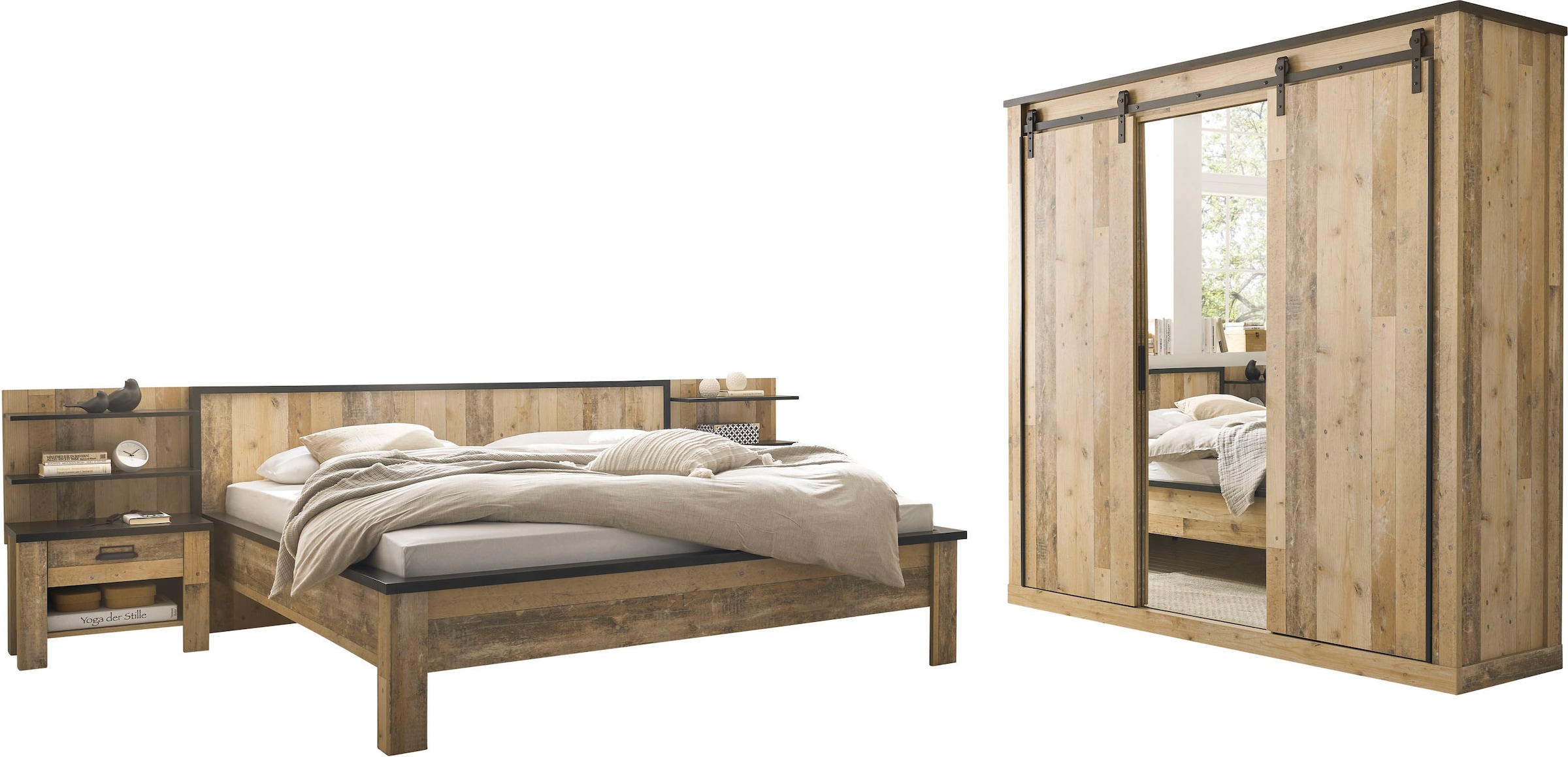 Home affaire Schlafzimmer-Set "SHERWOOD" 6 Stk. tlg. Liegefläche 180x200cm, günstig online kaufen