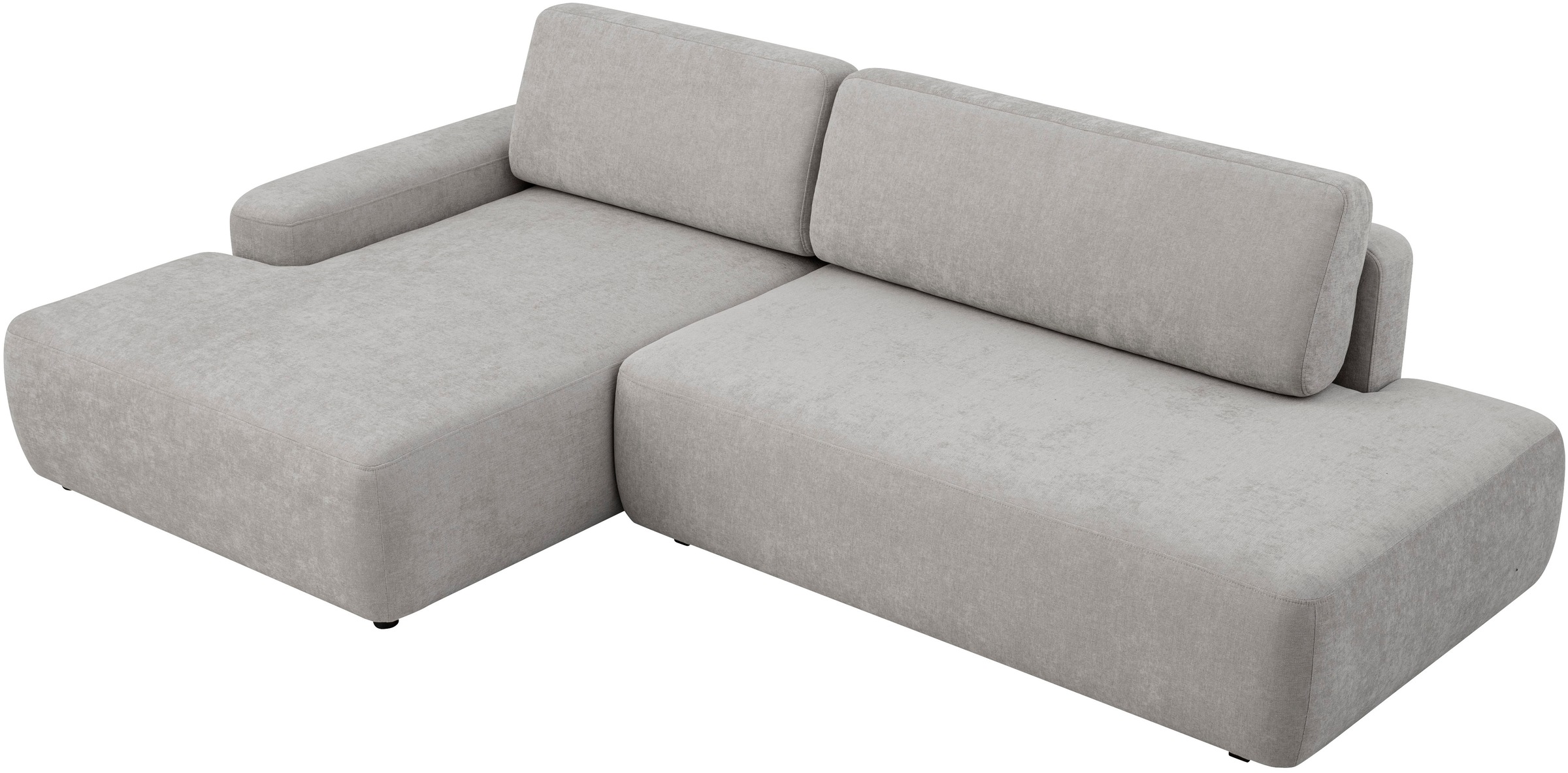 INOSIGN Ecksofa »TORGE, Schlafsofa Cord, Samtvelours u. Strukur fein, Couch in L-Form«, Schlaffunktion und Bettkasten, Liegefläche: 210x125 cm, neues Design