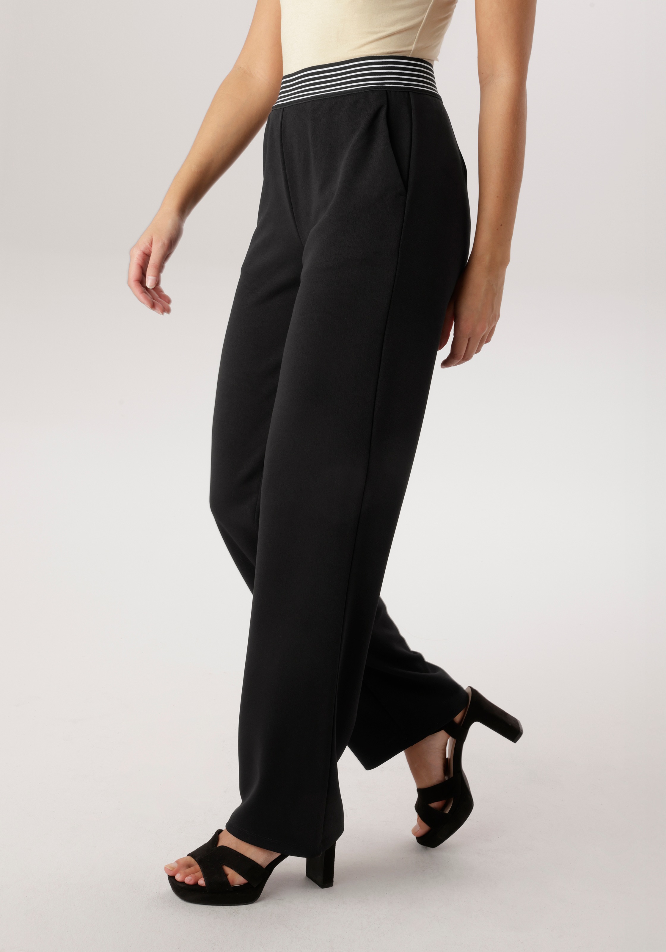 Aniston SELECTED Schlupfhose mit gestreifen Rundum-Gummizug - NEUE KOLLEKTI günstig online kaufen