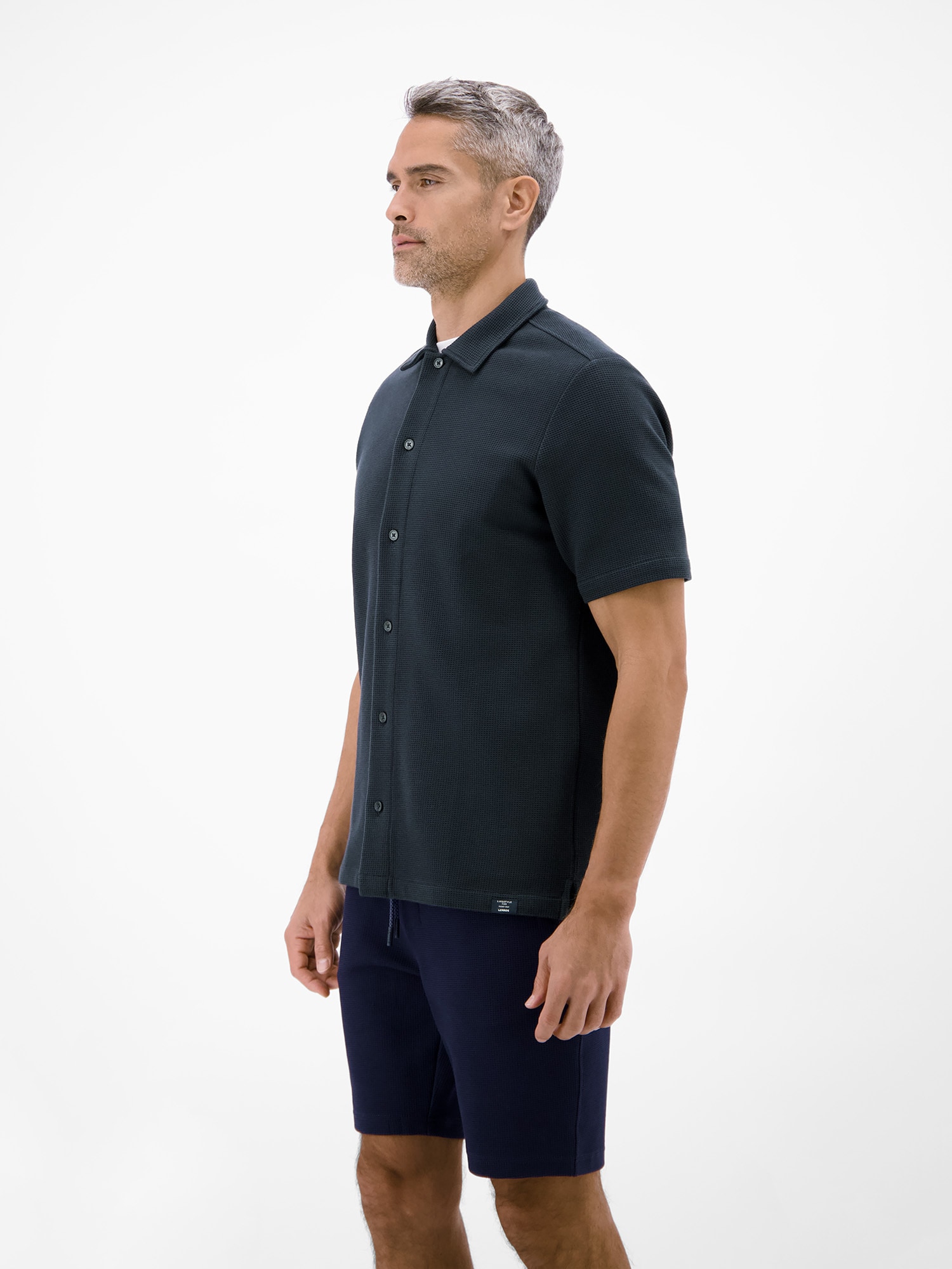 LERROS Poloshirt »Poloshirt mit durchgehender Knopfleiste, unifarben«