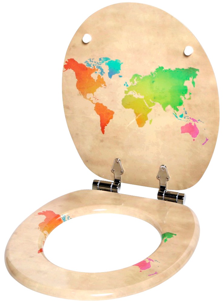 Sanilo WC-Sitz »International Map«, mit Absenkautomatik