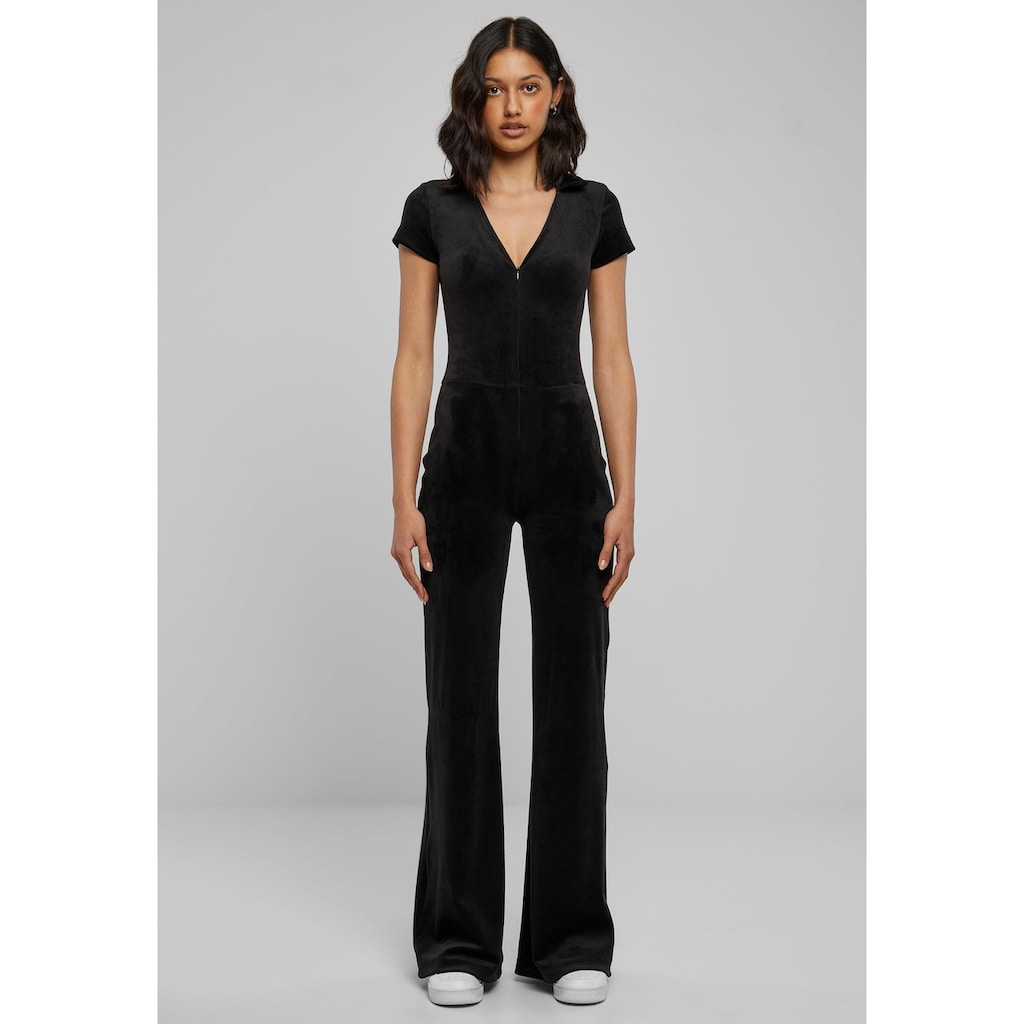 URBAN CLASSICS Jumpsuit »Urban Classics Damen Ladies Velvet Jumpsuit«, (1 tlg.)