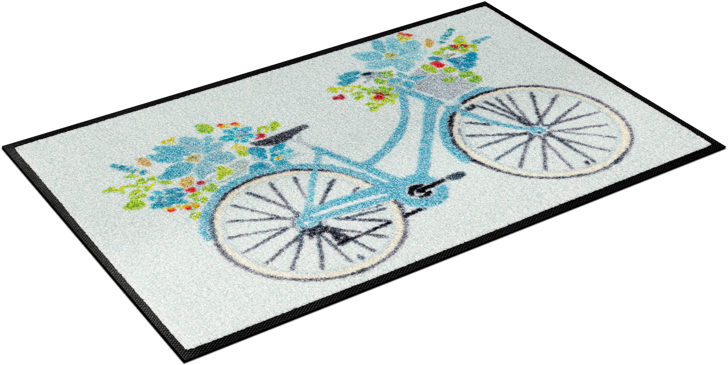 wash+dry by Kleen-Tex Fußmatte "Daisy Daisy" rechteckig 7 mm Höhe Schmutzfa günstig online kaufen