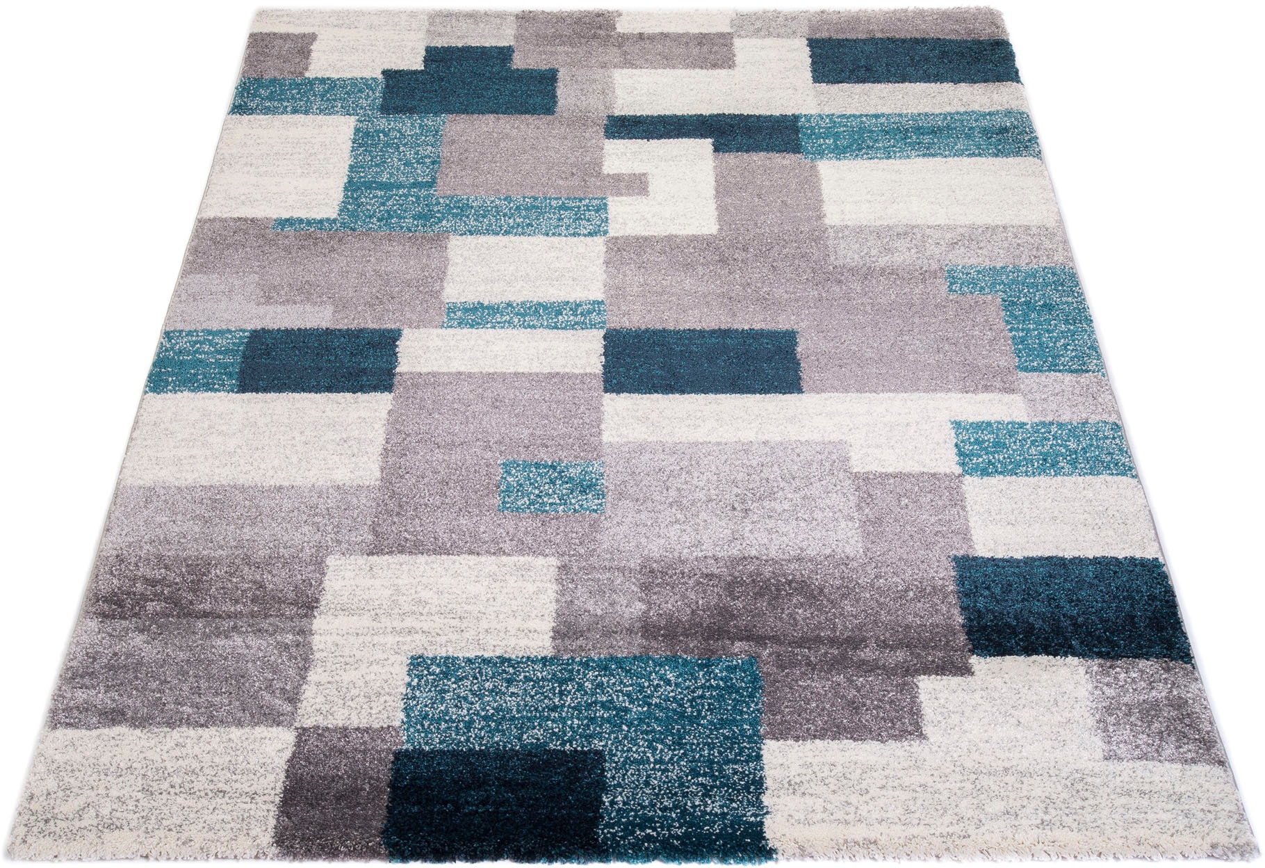 OCI DIE TEPPICHMARKE Teppich "STEADY ALLOVER" rechteckig 20 mm Höhe Frisé Kurzdlor, Mosaik, robust, Wohnzimmer