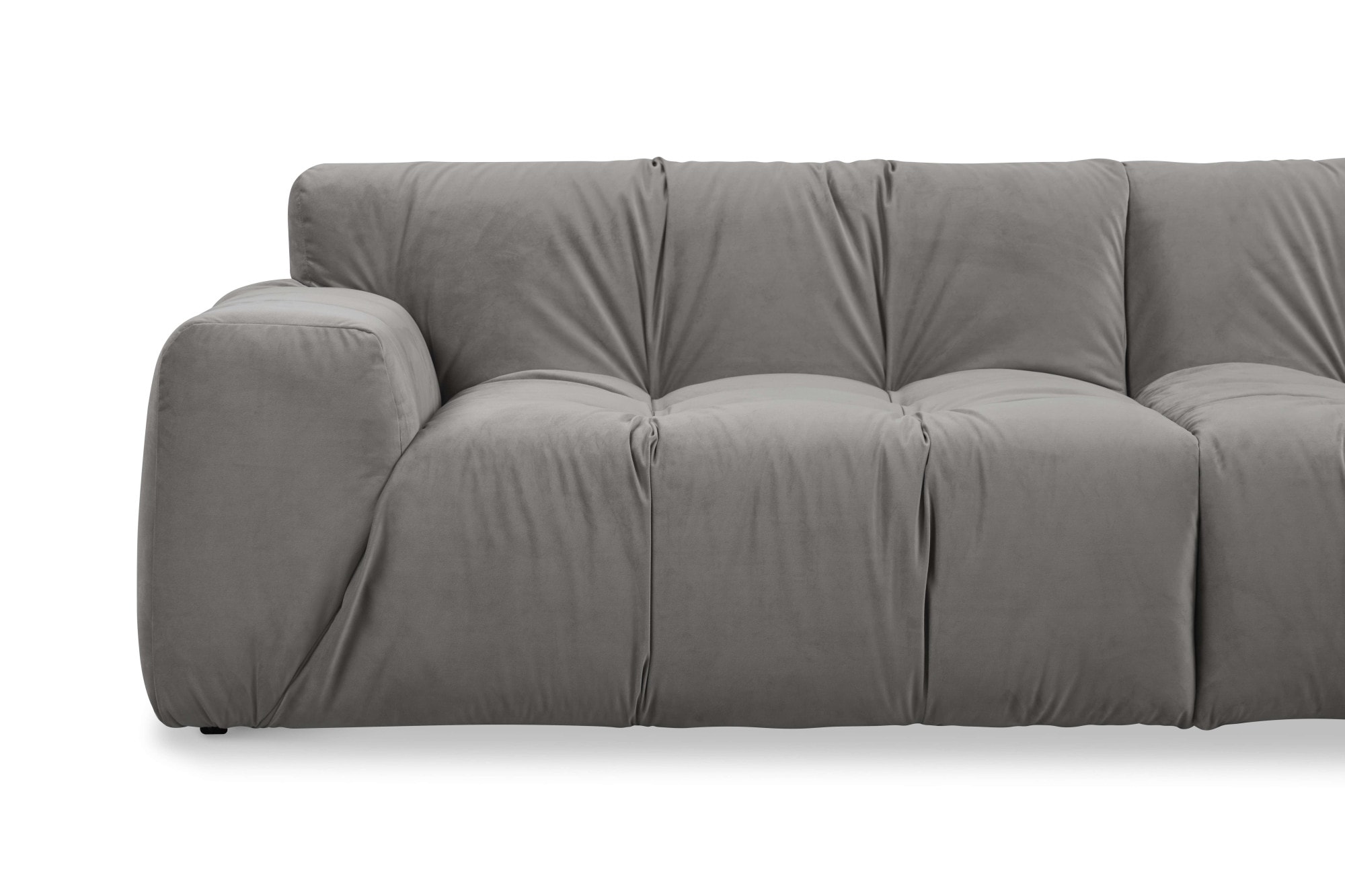 INOSIGN 3-Sitzer »Calmara, Breite 286 cm, weicher Lounge-Sitzkomfort«, bodentief, Samt oder Chenille, mit Knopfsteppung