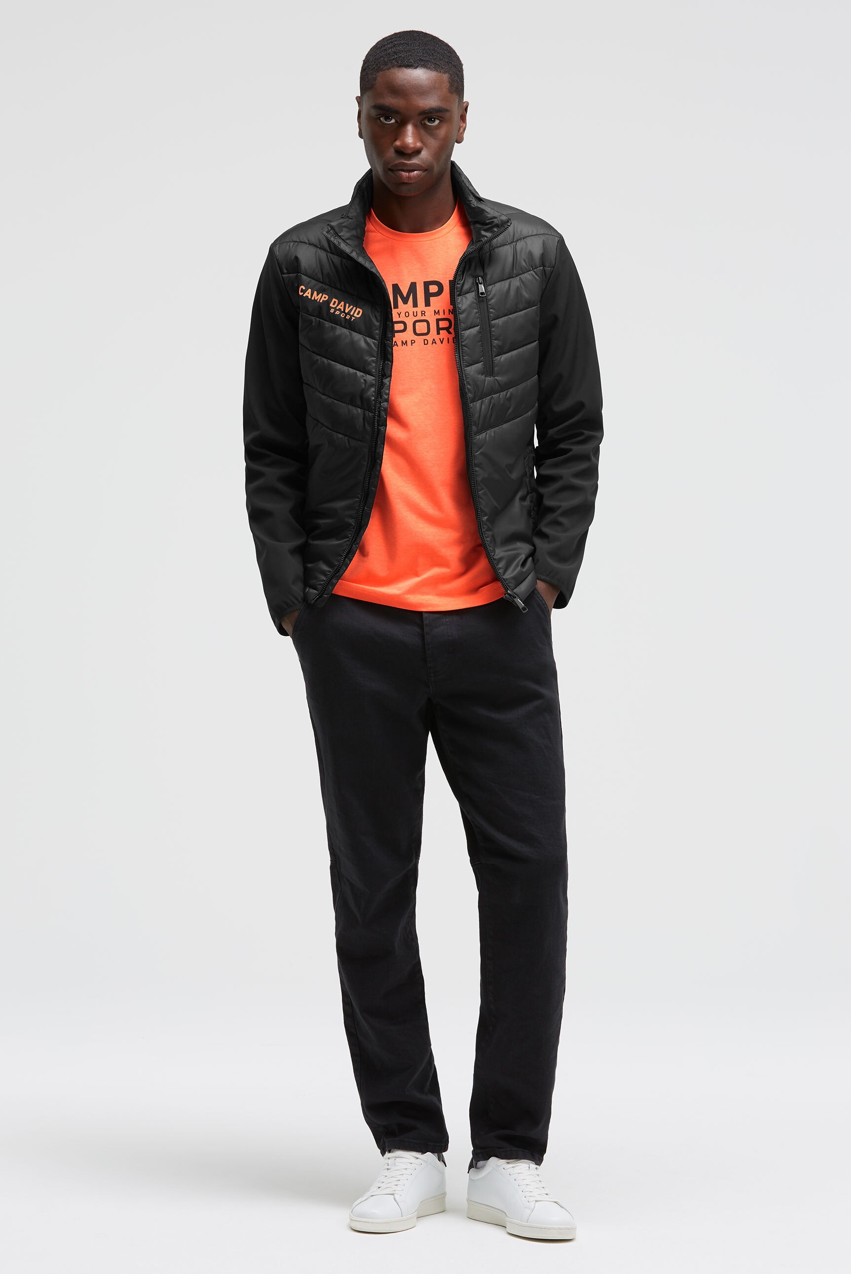 Thumbnail - CAMP DAVID Outdoorjacke ohne Kapuze mit Brusttasche