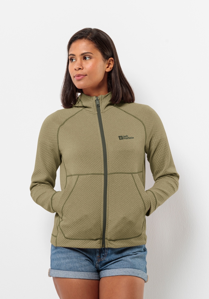 Jack Wolfskin Kapuzenfleecejacke "FERNWEH HOODED JKT W", mit Kapuze