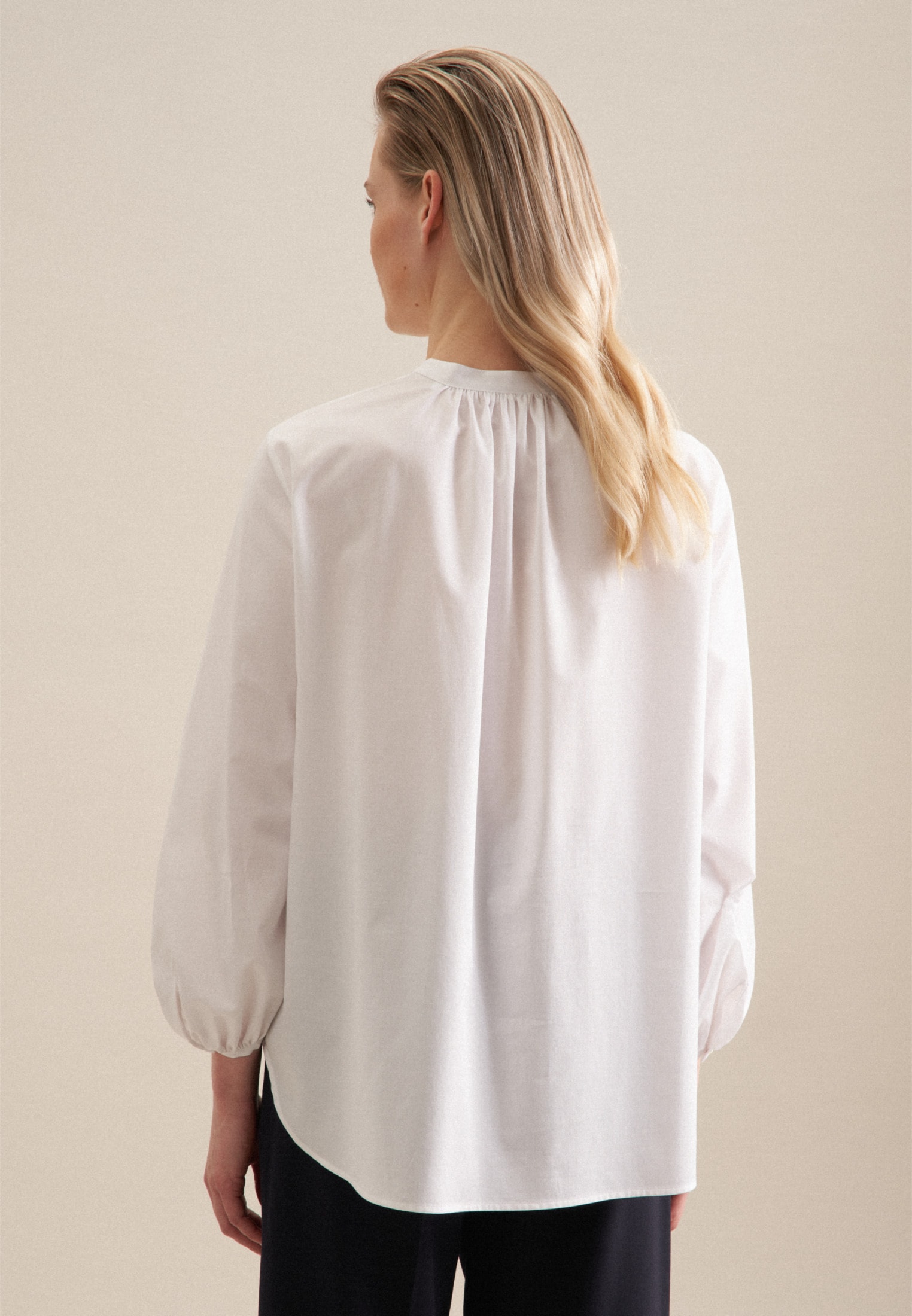 seidensticker Klassische Bluse »Schwarze Rose«, Langarm Kragen Uni