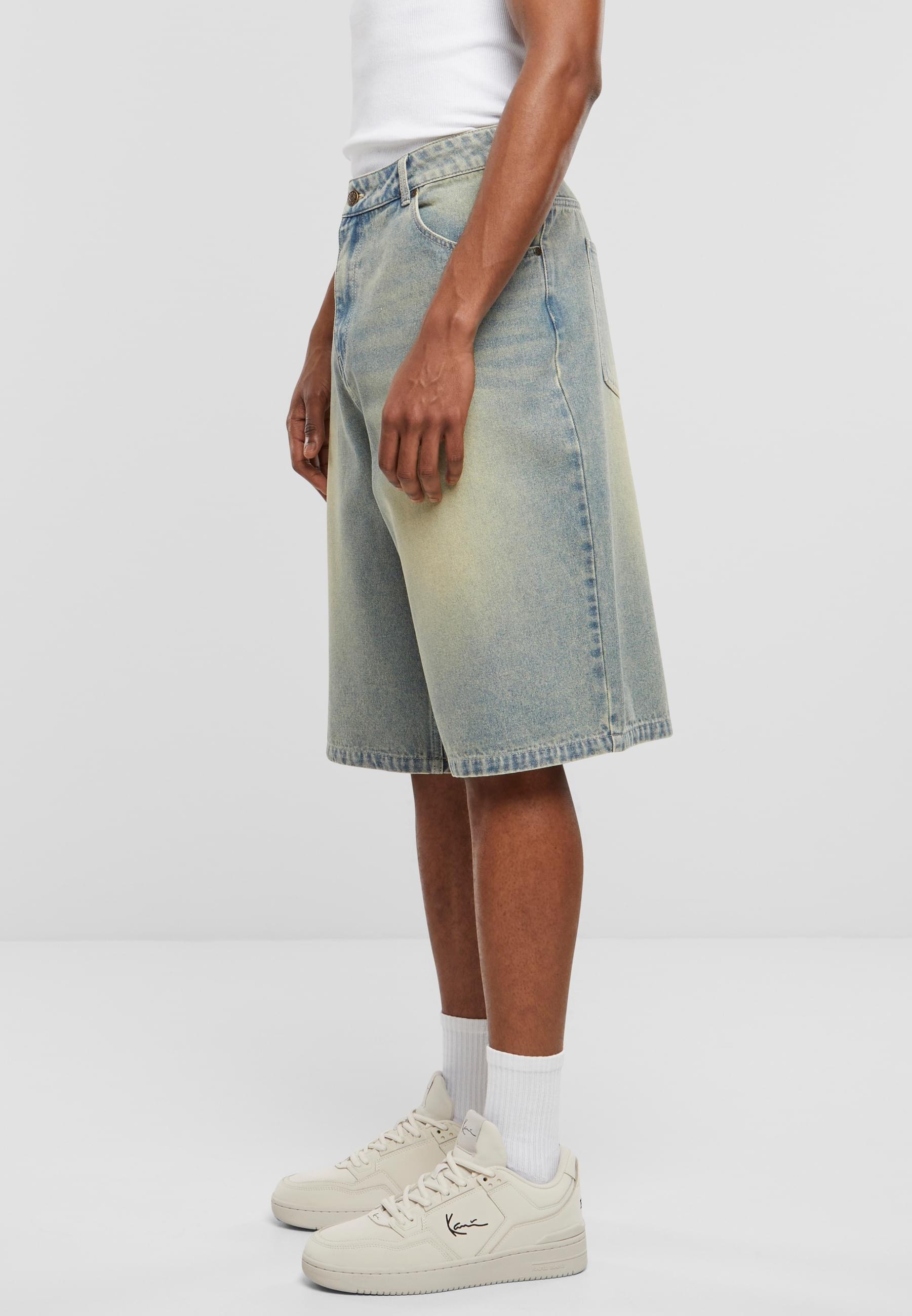 Karl Kani Shorts »Karl Kani Herren Karl Kani OG Denim Baggy Jorts«, (1 tlg.)