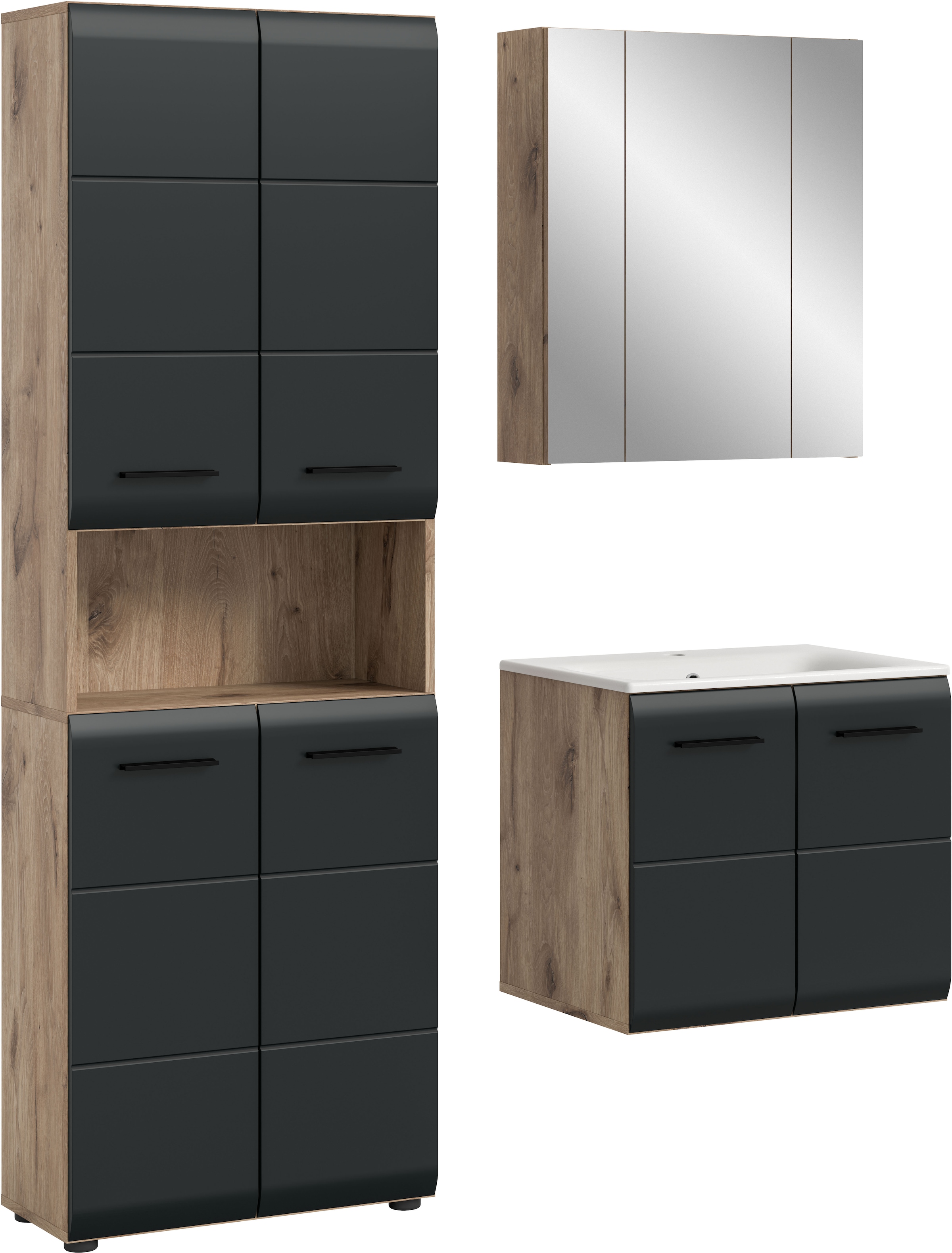 INOSIGN Badezimmer-Set, (Set, 4 St.), Florenz, Badkombination 4-tlg.,Nox Oa günstig online kaufen