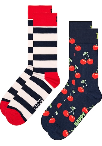 Happy Socks  Socken (2 poros) Cherry & dryžuotas So...