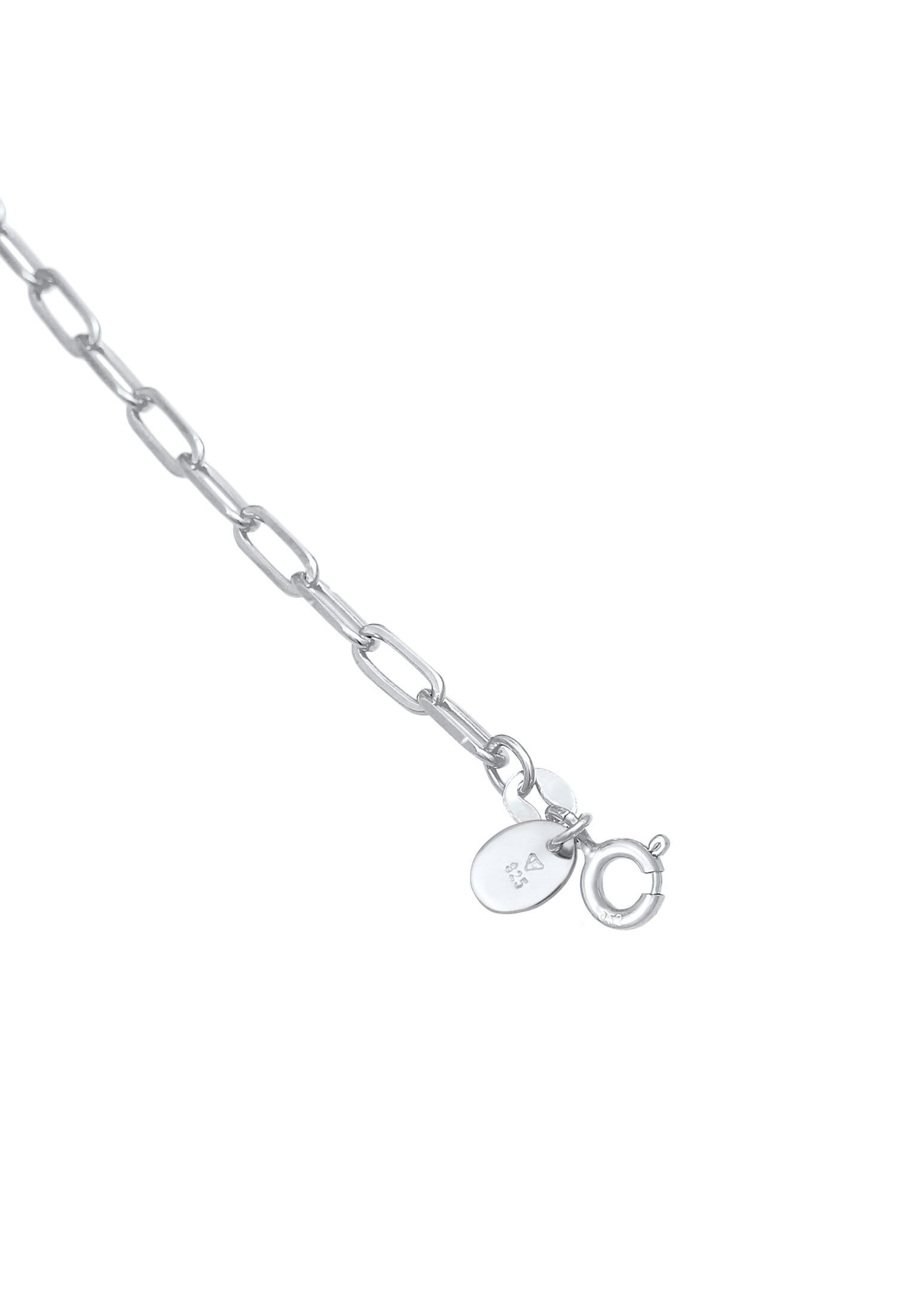 Elli Premium Choker »Halskette Gliederkette länglich Kreis Trend Geo 925 Silber«