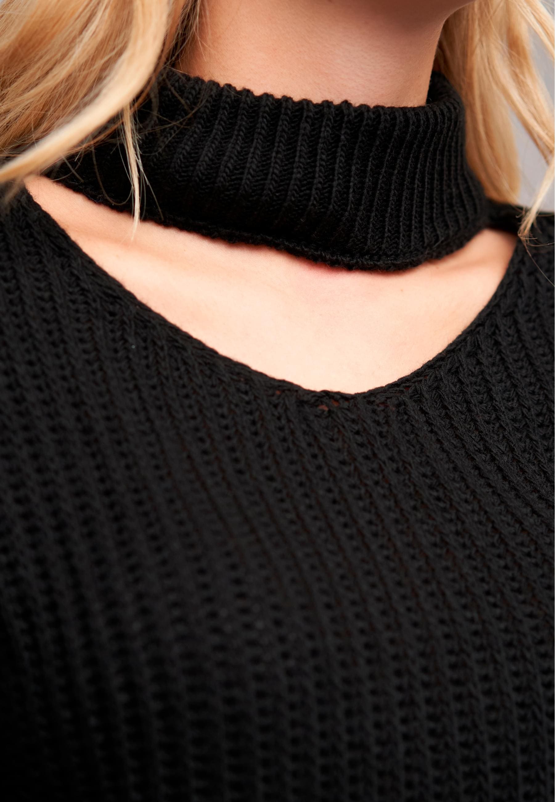 CLOUD 5IVE Rundhalspullover »CLOUD 5IVE Pullover mit Stehrollkragen und V-Ausschnitt«, (1 tlg.)