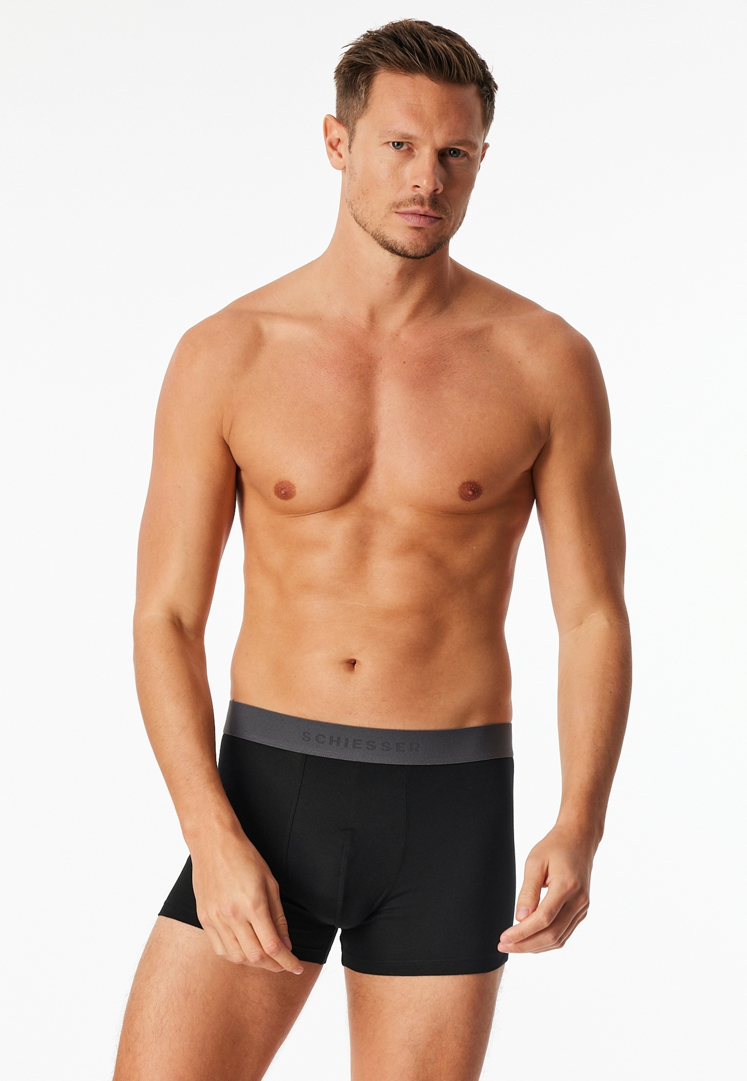 Schiesser Boxershorts "95/5 Multipacks", ohne Eingriff, Logobund, kurzes Be günstig online kaufen