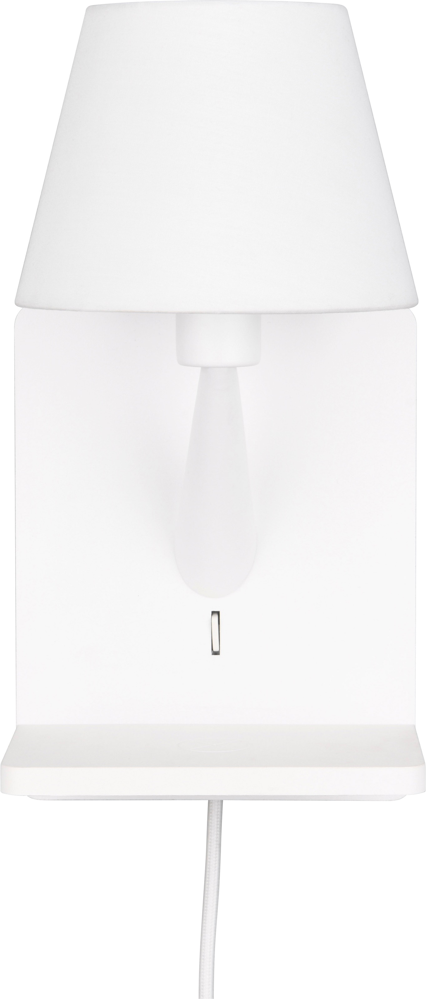 TRIO Leuchten Wandleuchte »COMFORT, Wand Nachttischleuchte, induktive Ladestation USB-Anschluss« E14 1 Stk. warmweiß - kaltweiß LED Wandleuchte indirektes Licht, exkl 1x E14 max 40W, Stoffschirm