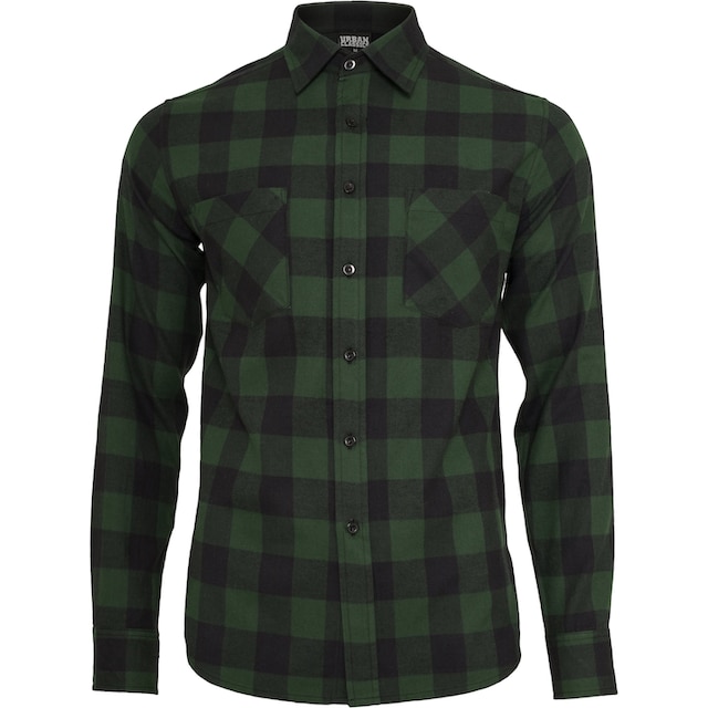 URBAN CLASSICS Langarmshirt »Checked Flanell Shirt«, (1 tlg.) ▷ bestellen |  BAUR