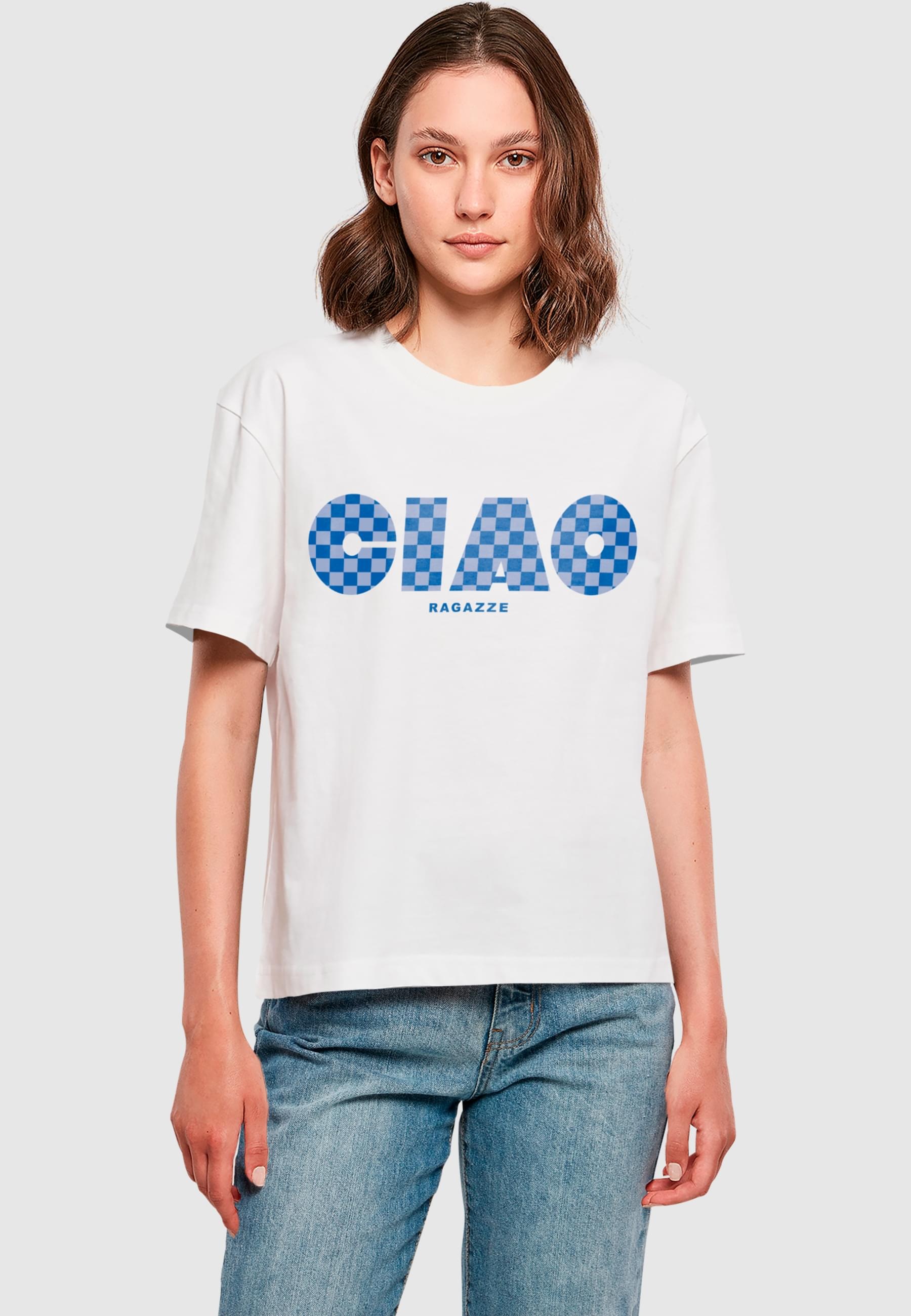 Miss Tee T-Shirt »Miss Tee Damen Ciao Ragazze Tee«, (1 tlg.)