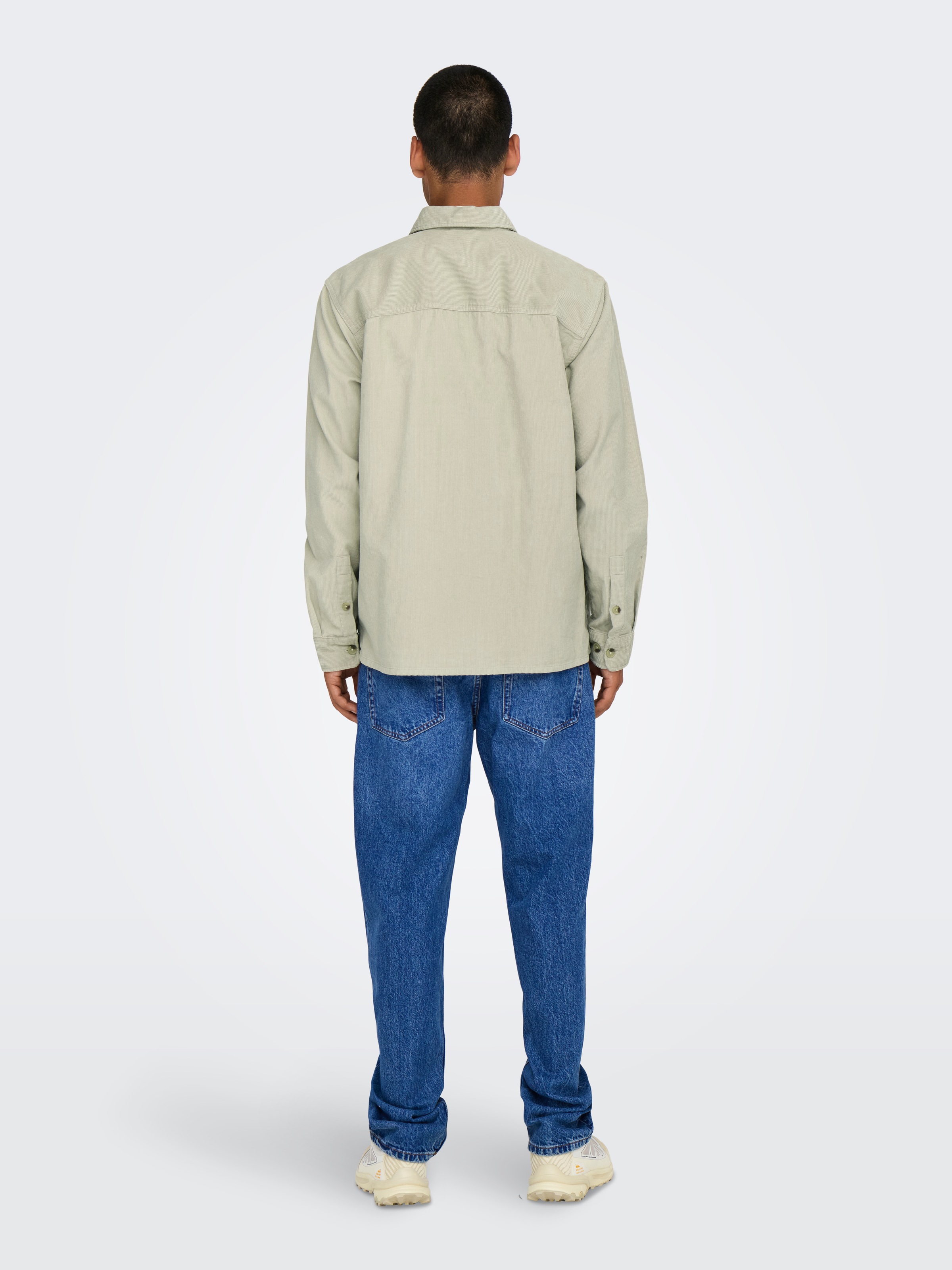 ONLY & SONS Langarmhemd »ONSALP 14W RLX 2PKT WASHD CORD LS ZIP«