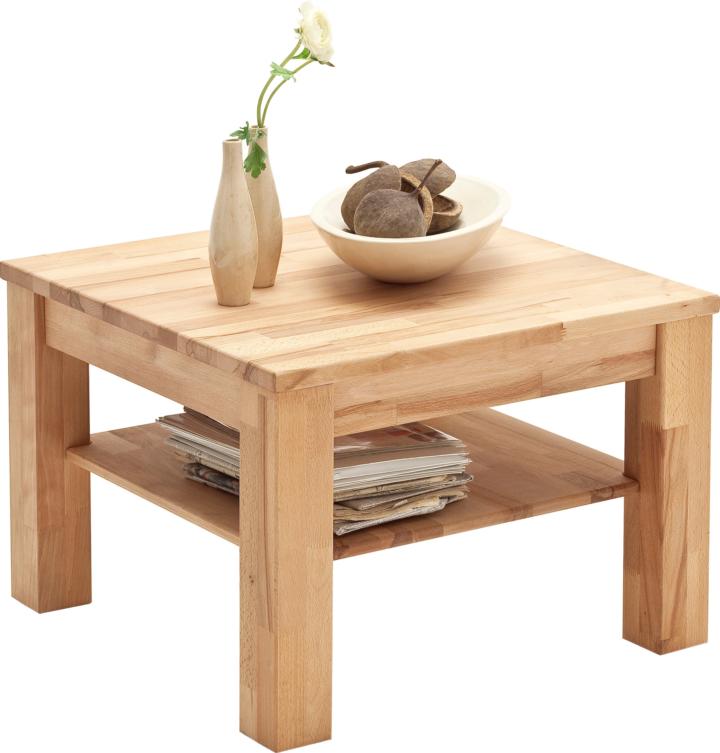 MCA furniture Couchtisch, BAUR | Massivholztisch mit Ablage Couchtisch