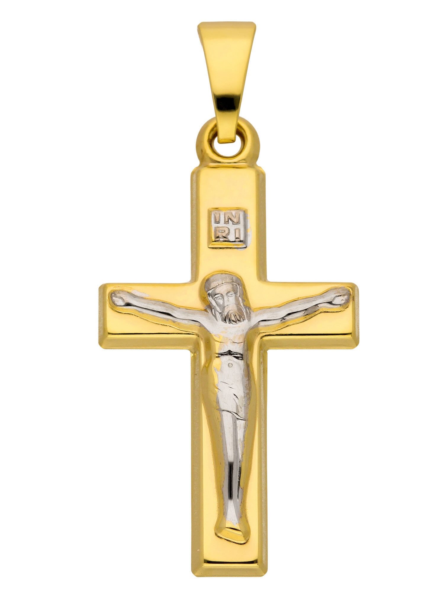 ADELIA ́S Damen Kettenanhänger "Damen Gold Schmuck 333 Gold Kreuz Anhänger Korpus", Gold, gold, Gold, Schmuckanhänger, Goldschmuck für Damen & Herren