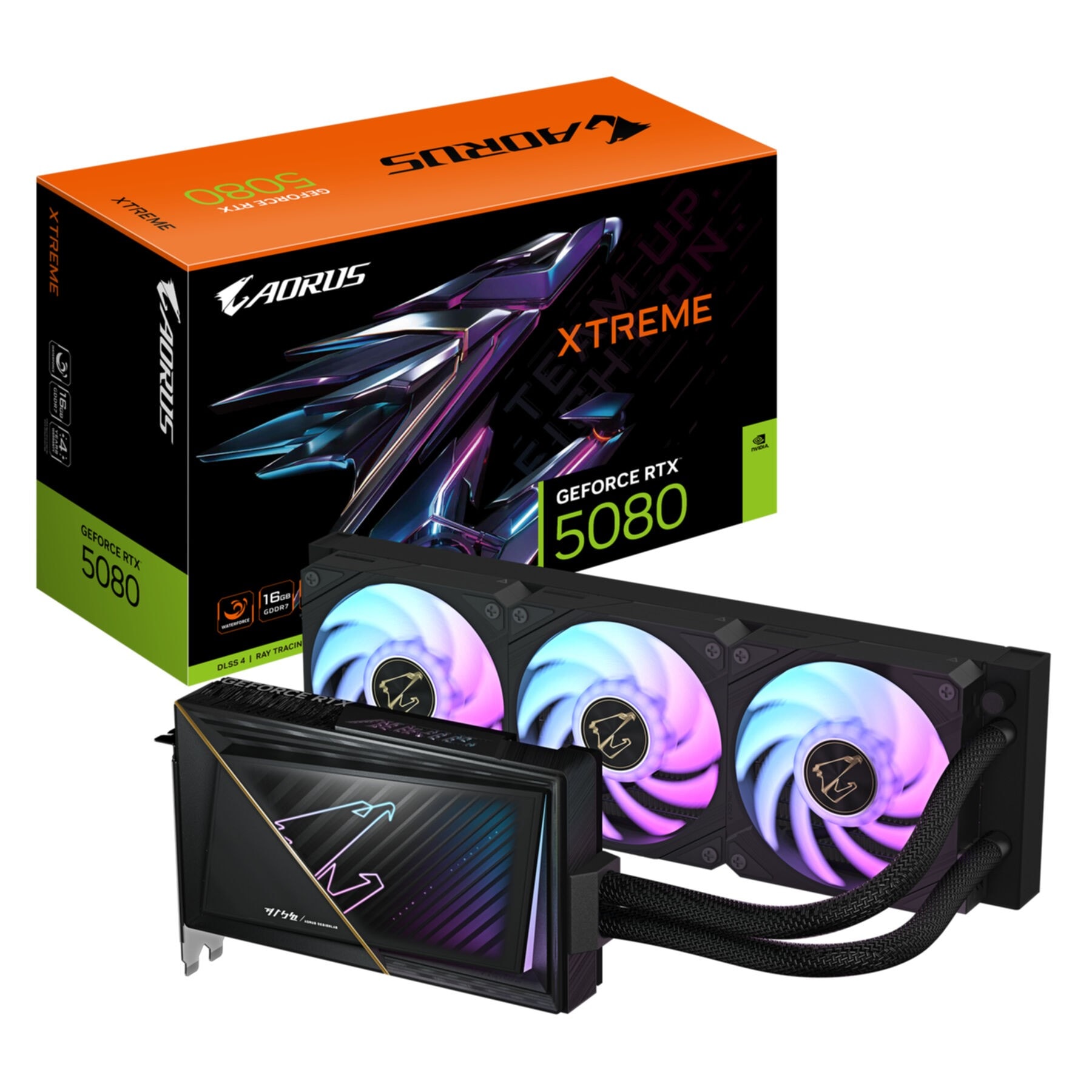 Gigabyte Grafikkarte »AORUS GeForce RTX 5080 XTREME WATERFORCE 16G Grafikkarte - 16GB GDDR7,«