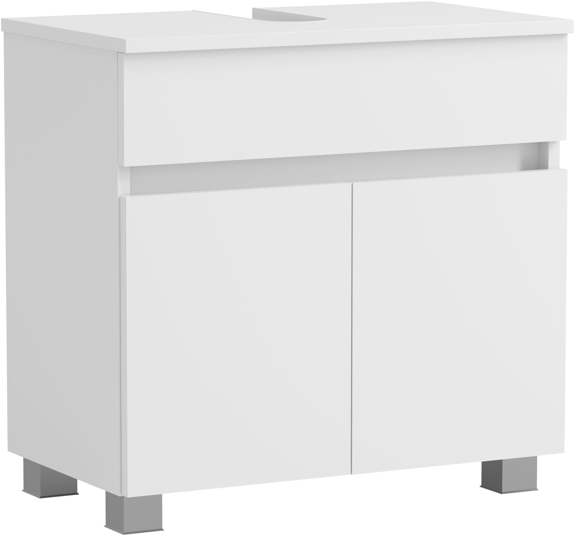 OTTO home Waschbeckenunterschrank "Bozen, Unterbeckenschrank 60 cm" griffloses Design, Maße (B/T/H): 60/35/54 cm