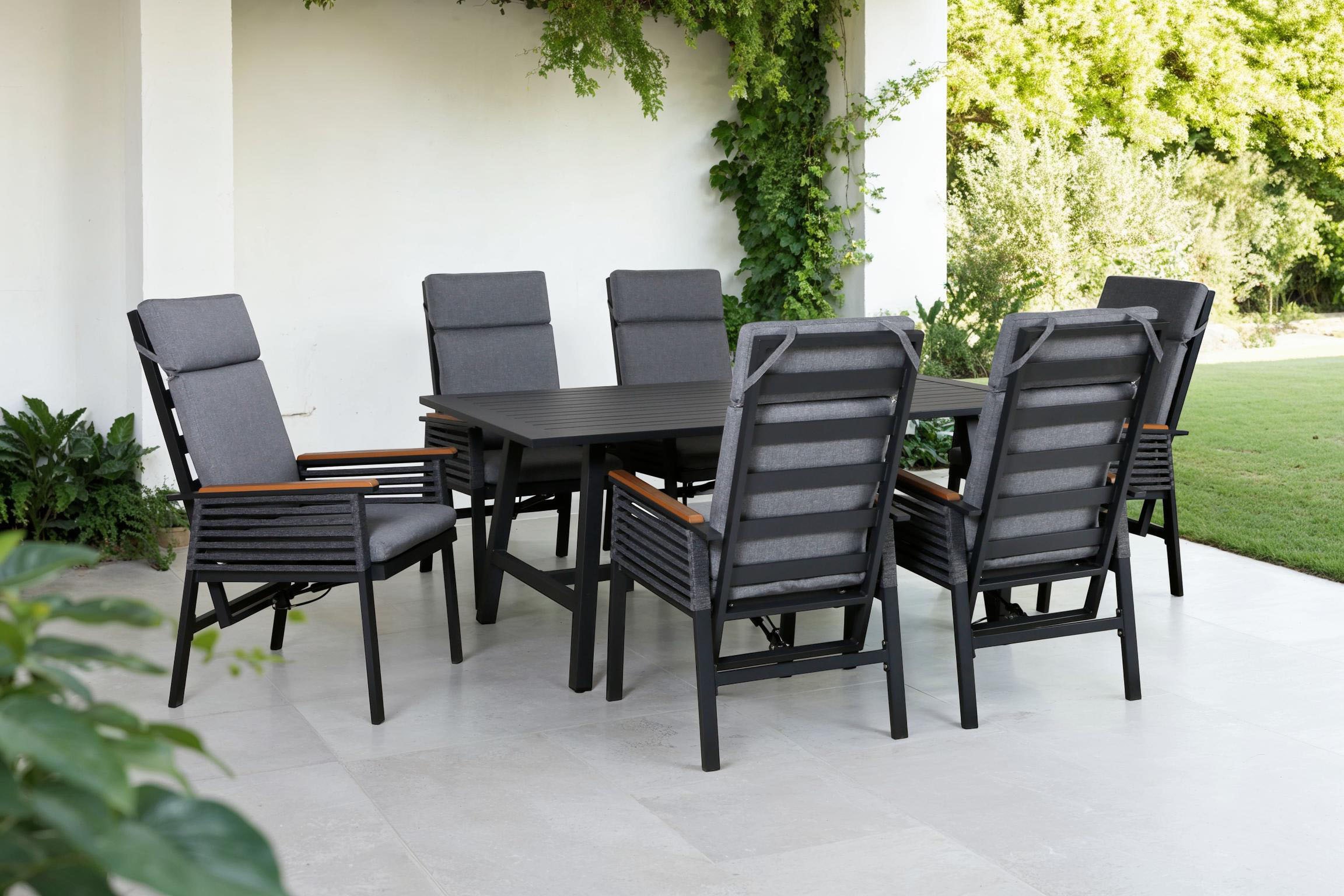 KONIFERA Garten-Essgruppe "Edessa Komfort" Set, 6x Stuhl mit Rückenverstell günstig online kaufen