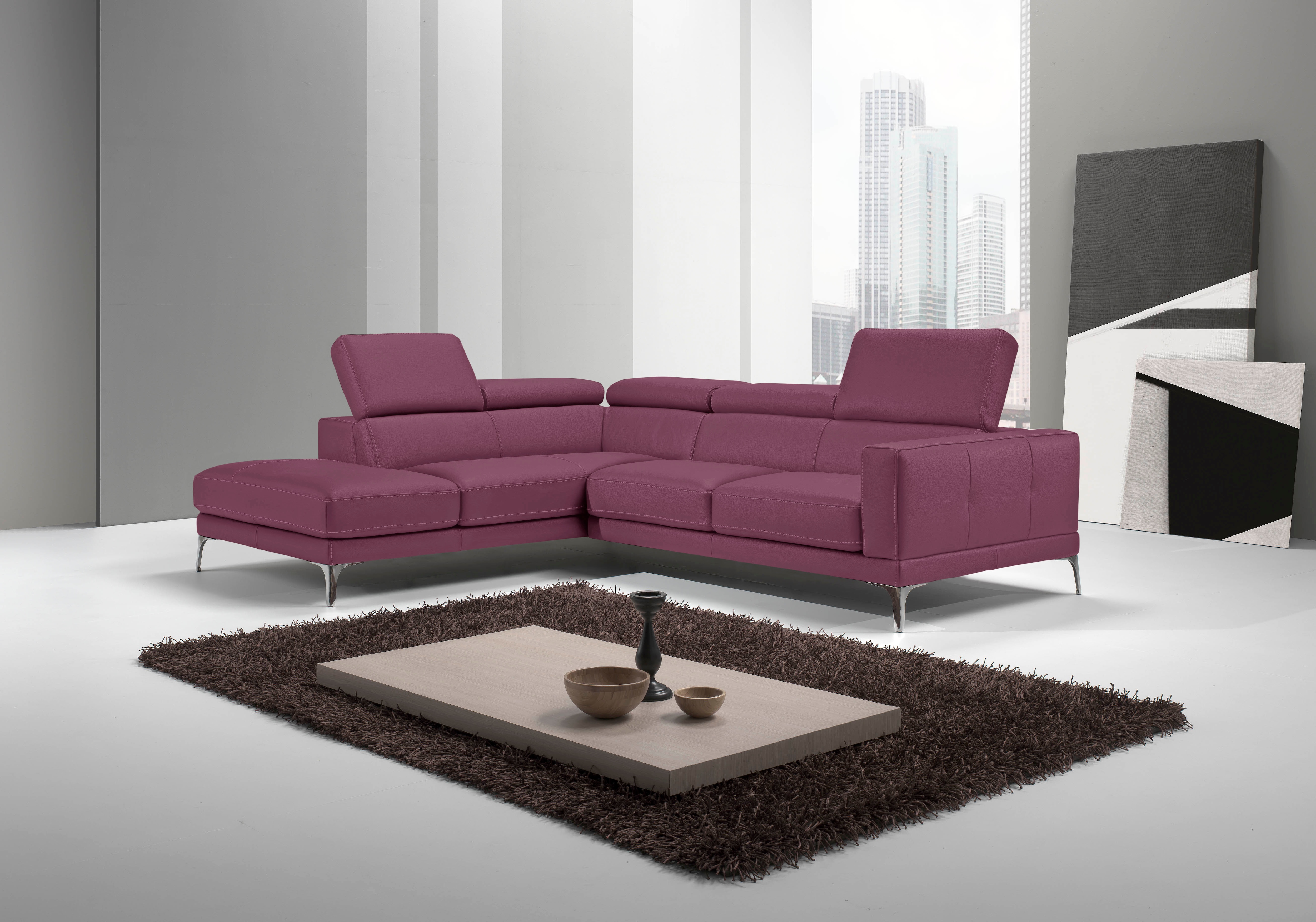 Egoitaliano Ecksofa "Claudie, Designsofa mit extrakomfortablem Sitzkomfort, L-Form" Inkl. Kopfteilverstellung, L-Form