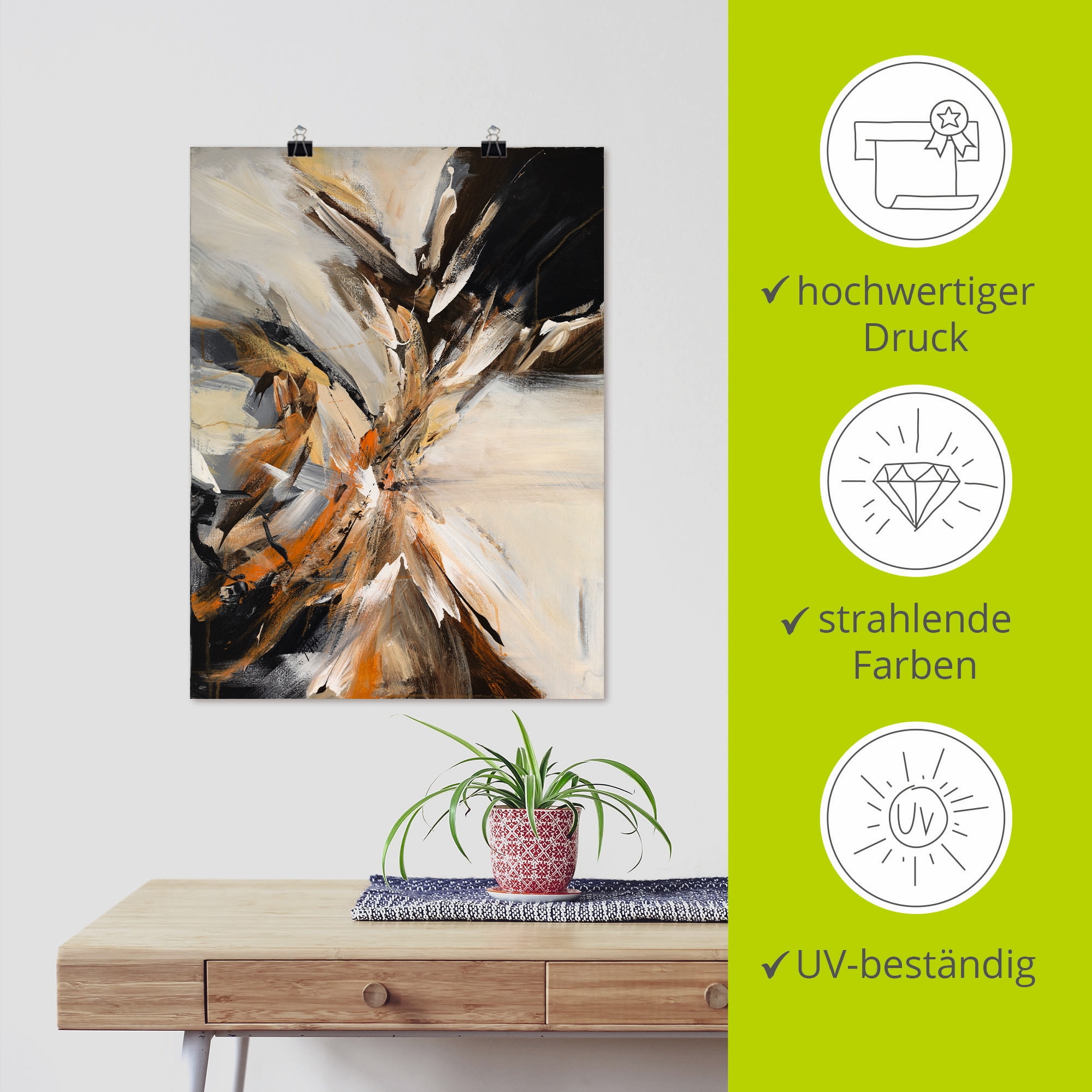 Artland Wandbild »Abstrakt IV« Gegenstandslos 1 Stk. tlg. als Leinwandbild, Poster in verschied. Größen