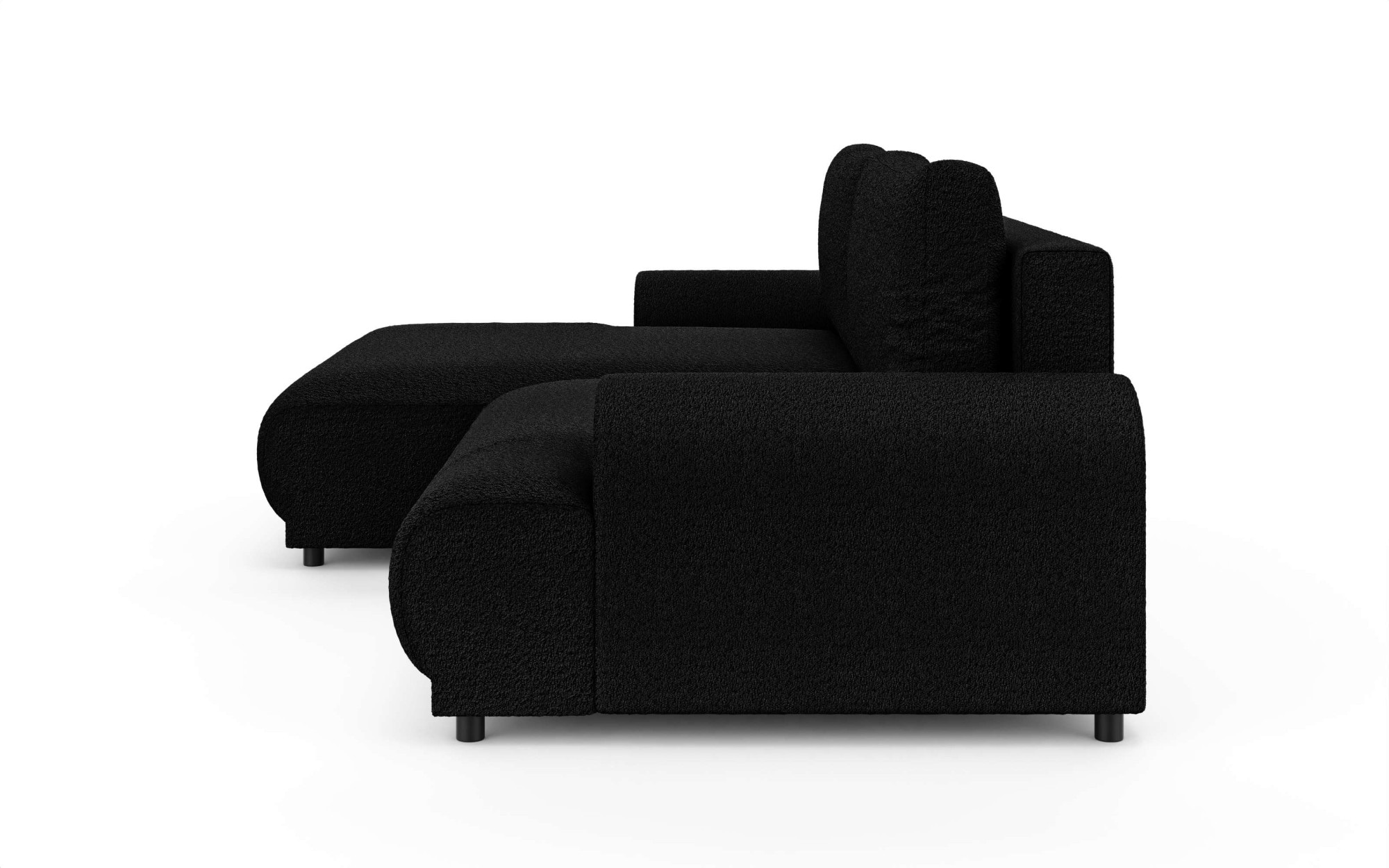 INOSIGN Ecksofa »Marsby, mit Bettfunktion und Bettkasten, Maße: B/H/T 242/65/145 cm«, L-Form mit Wellenunterfederung, Recamiere links oder rechts bestellbar