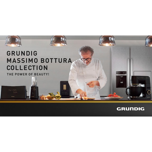 GRUNDIG Küchenmaschine KMP 8650 S mit kraftvollen 1000 Watt Leistung Rührma...