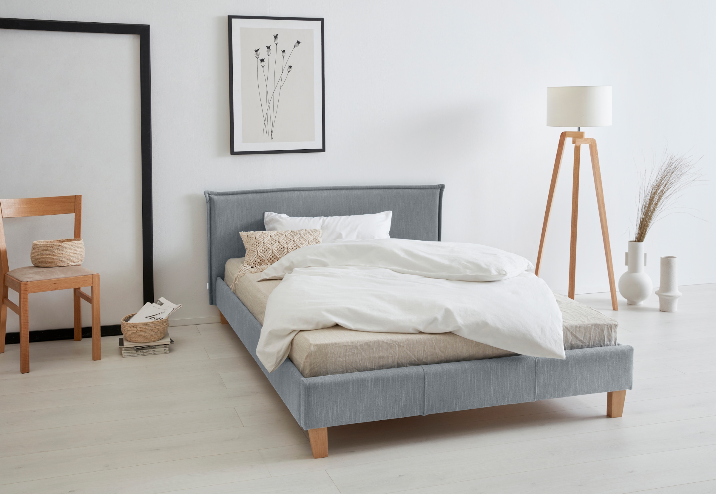 OTTO products "Heddi" in 5 Breiten: von 90cm-200cm, Biese am Kopfteil, Strukturstoff