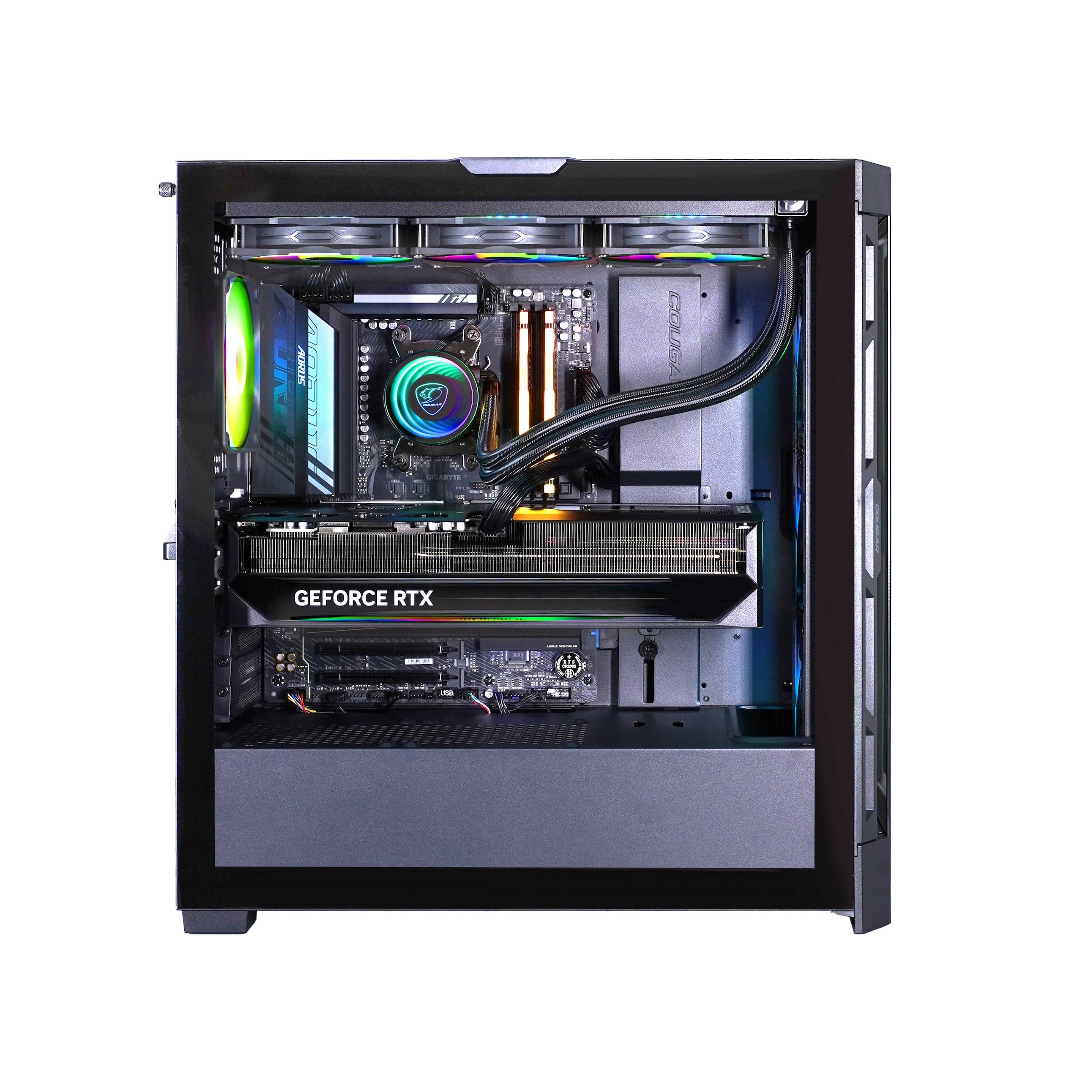 Cougar Gaming-PC »DUOFACE PRO Black 7420«, Windows 11, DDR5 RAM, Gen4 SSD
