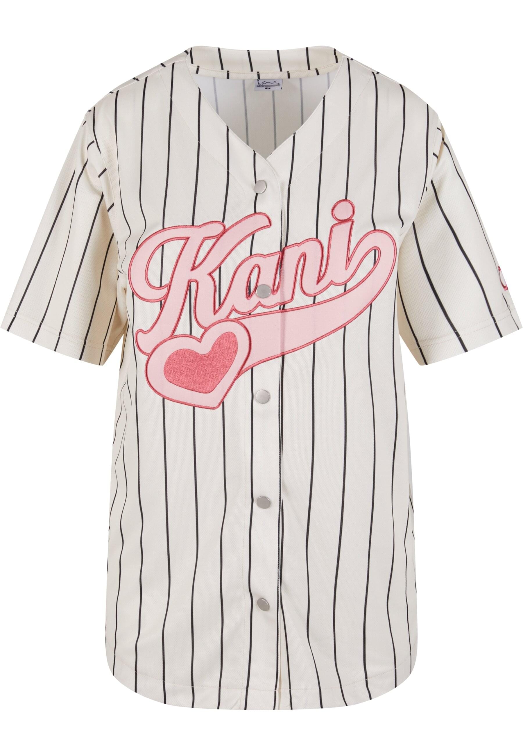 Karl Kani Langarmhemd "Karl Kani KW251-028-1 Varsity Heart Pinstripe Baseba günstig online kaufen