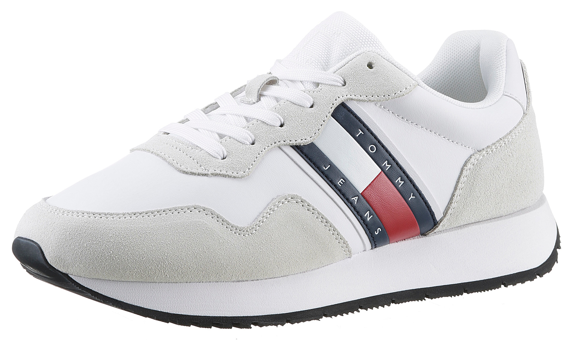 Tommy Jeans Sneaker "TJM MODERN RUNNER", Freizeitschuh, Halbschuh, Schnürschuh mit seitlicher Logoflagge