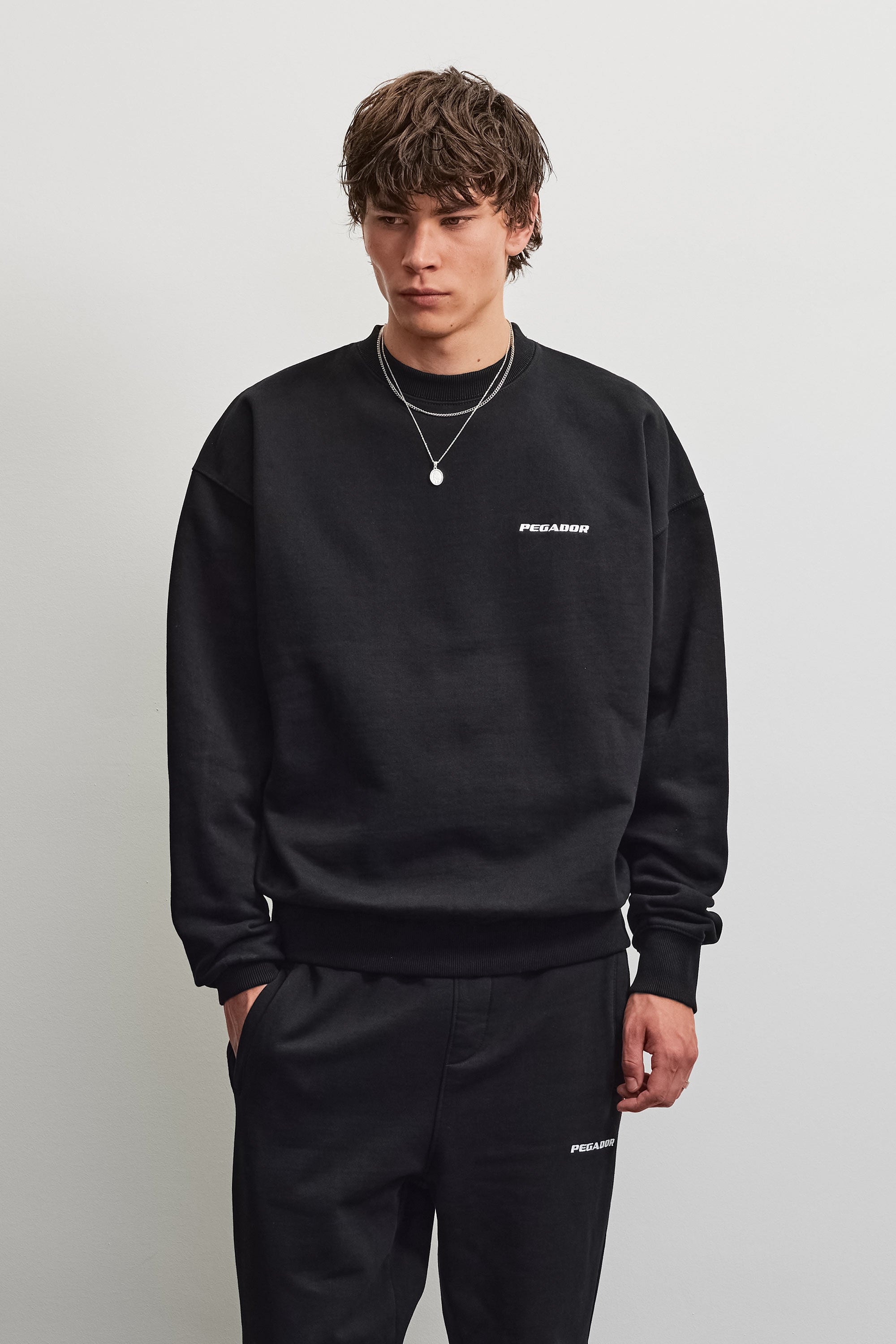 PEGADOR Sweatshirt "Logo Oversized Sweater", Baumwollmischung, oversize