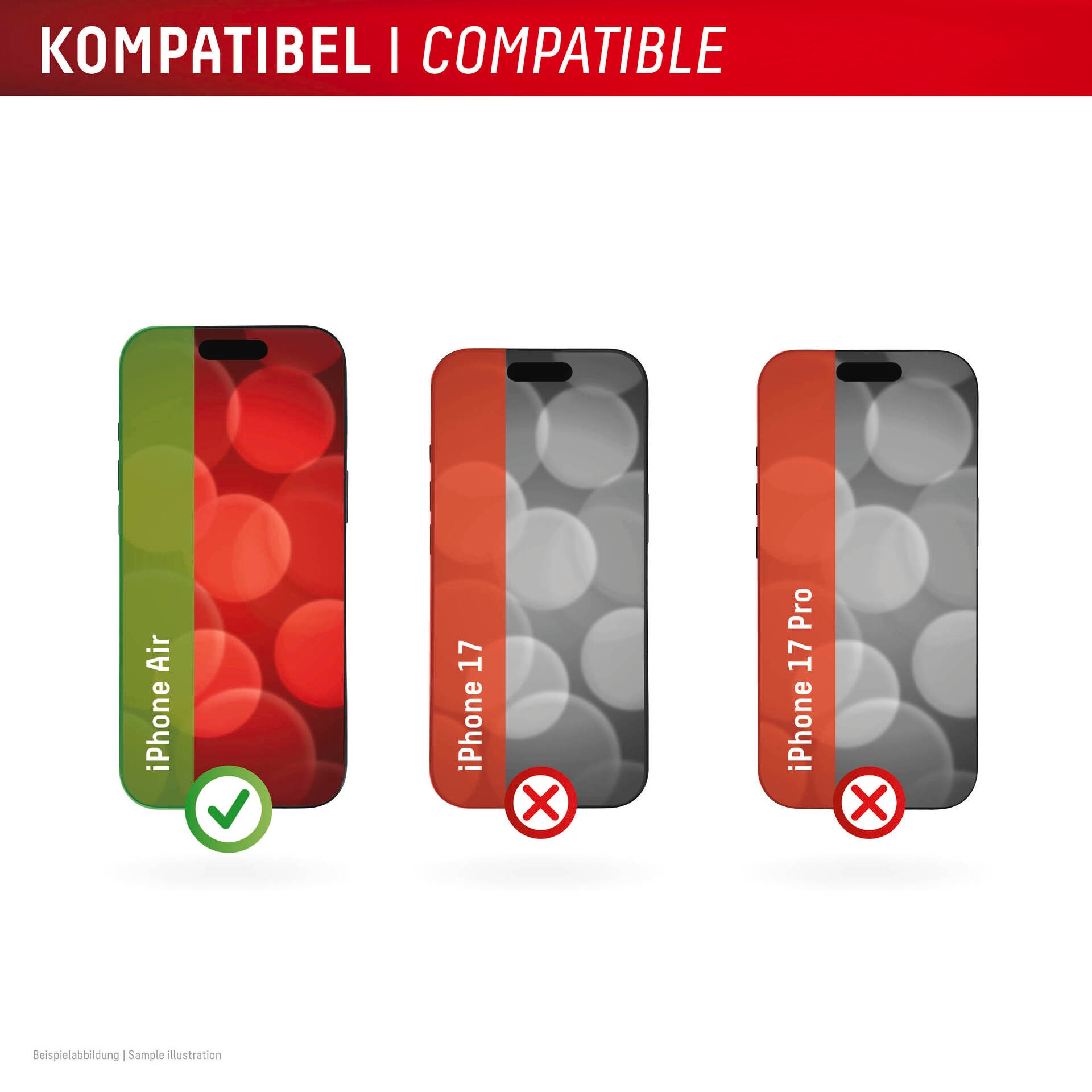 Displex Displayschutzglas »Premium Glass Screen Protector Full Cover«, für Apple iPhone Air, Displayschutzfolie, Schutzfolie, Bildschirmschutz, kratz- & stoßfest