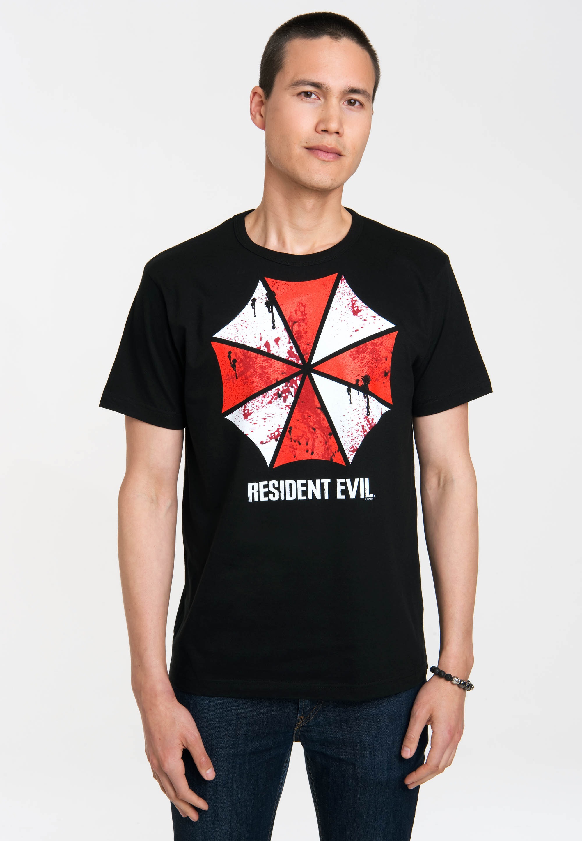 LOGOSHIRT T-Shirt »Resident Evil - Umbrella« mit Umbrella-Symbol