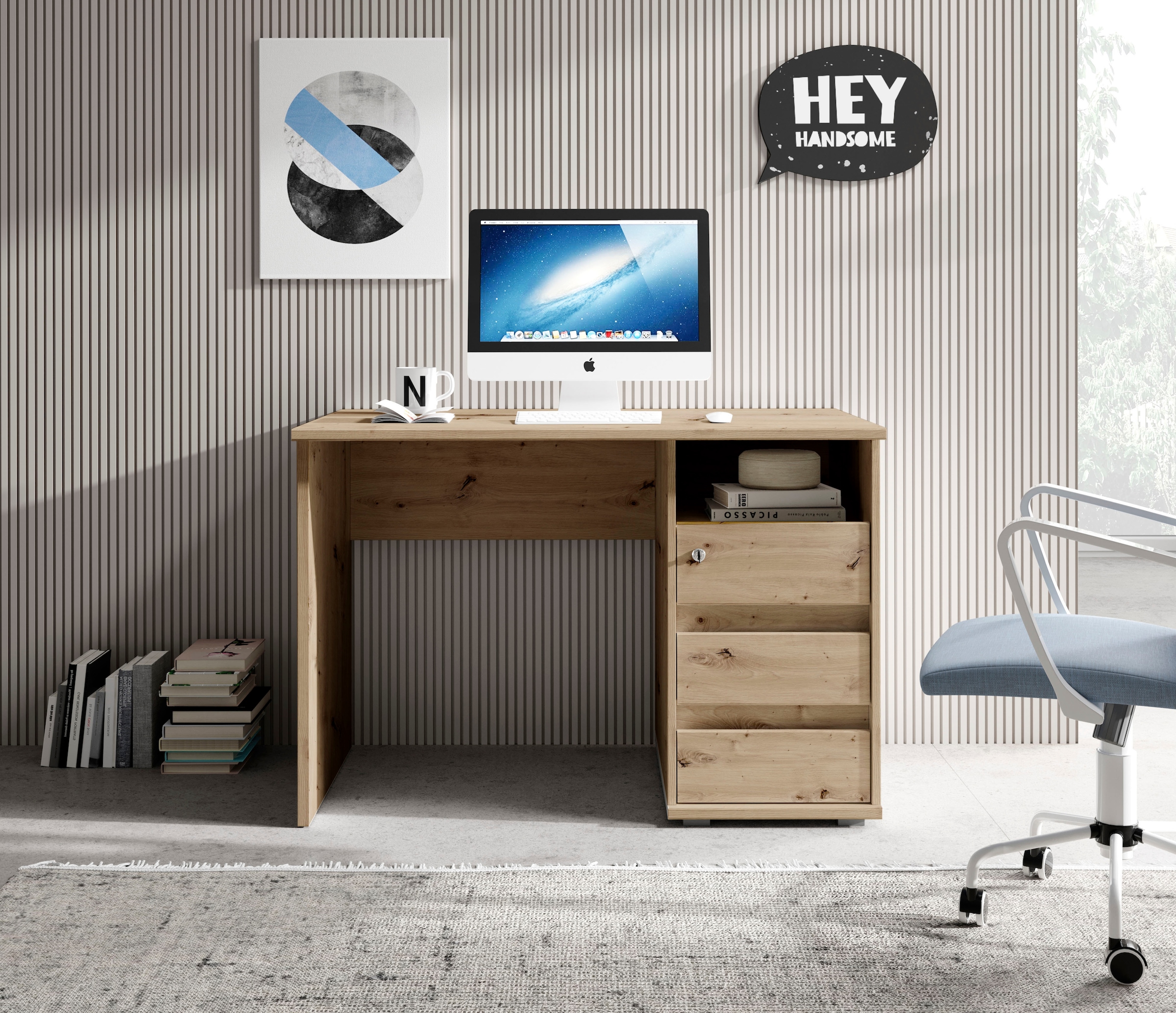 BEGA OFFICE Schreibtisch | abschließbar mit Schubkasten »Primus BAUR 1«, Farbausführungen 3 in