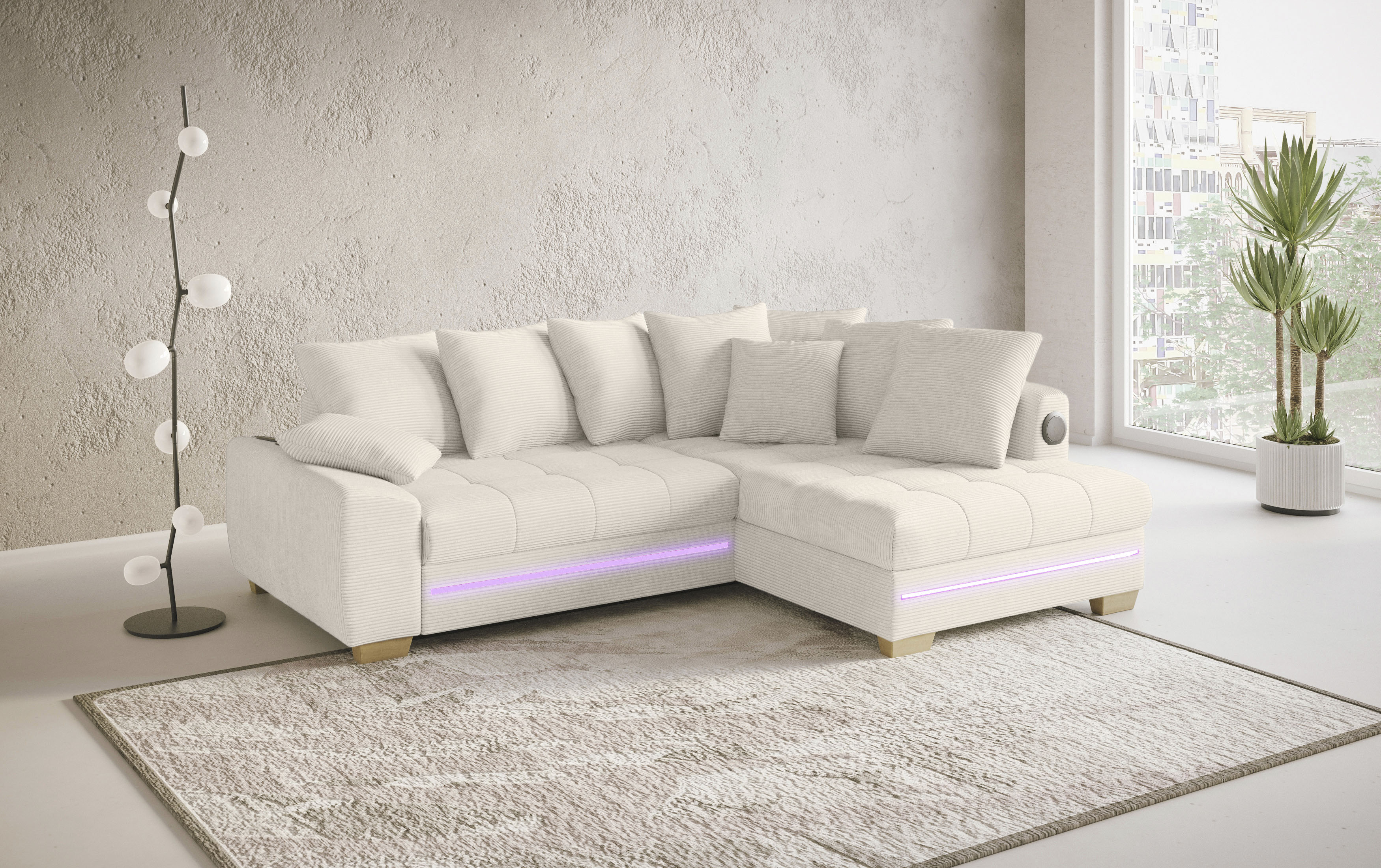 Thumbnail - Mr. Couch Ecksofa "Nikita II, L-Form", RGB-LED, Bluetooth-Soundsystem, wahlweise mit Bett, Bettkasten