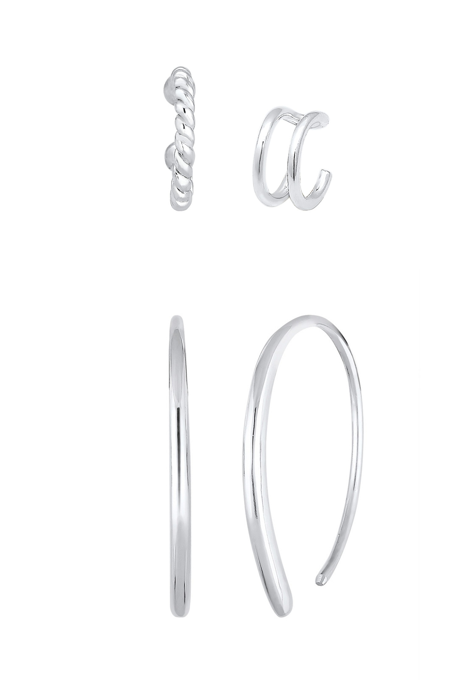 BAUR »Basic Ohrring-Set Silber« | Elli Blogger Set online Earcuff 925 Creolen Trend kaufen
