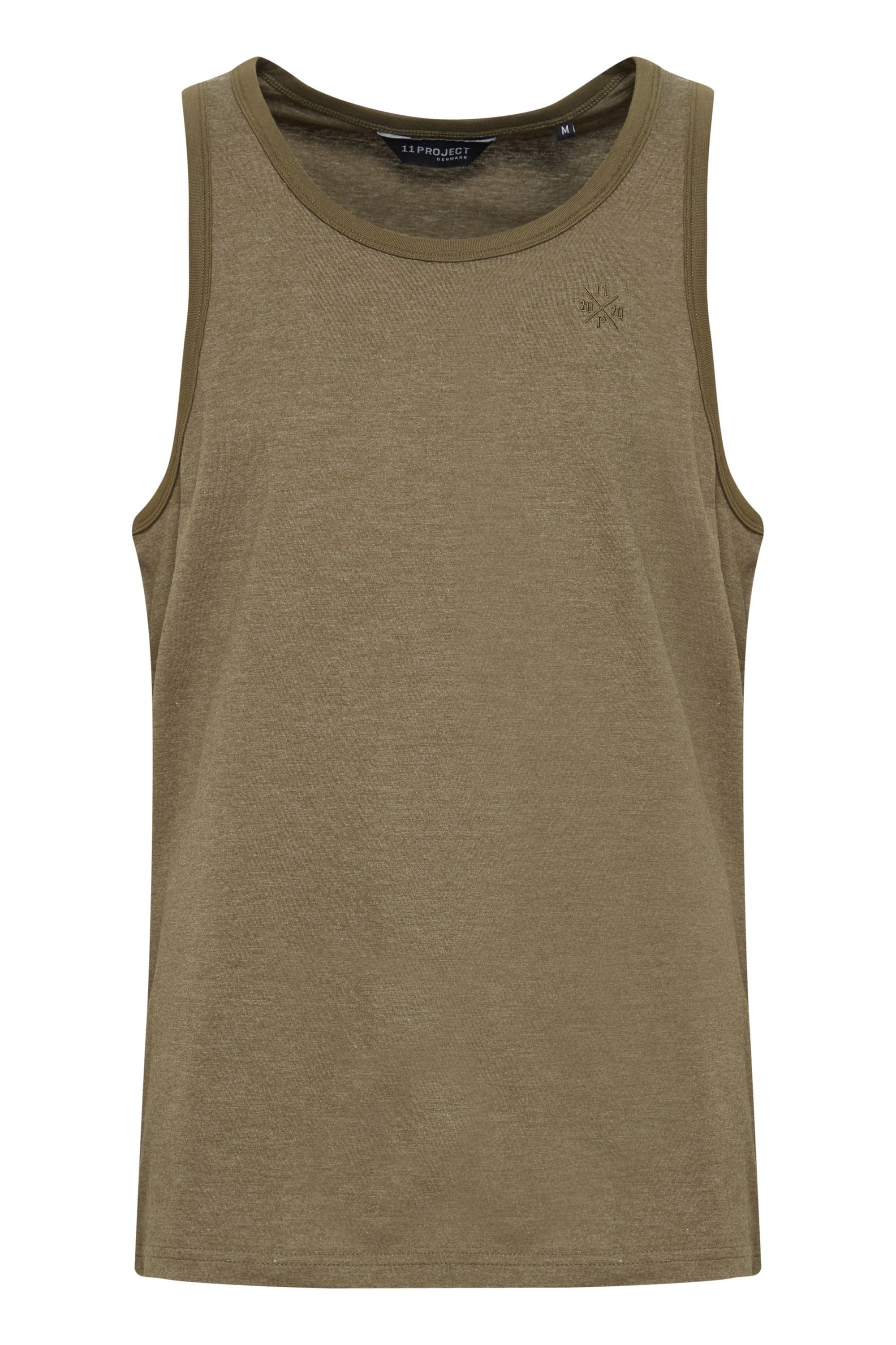 11 PROJECT Herren Longtop "Tanktop PRGörte", grün, Gr. XL, Obermaterial: 60% Baumwolle CO. 40% Polyester PES., Tops