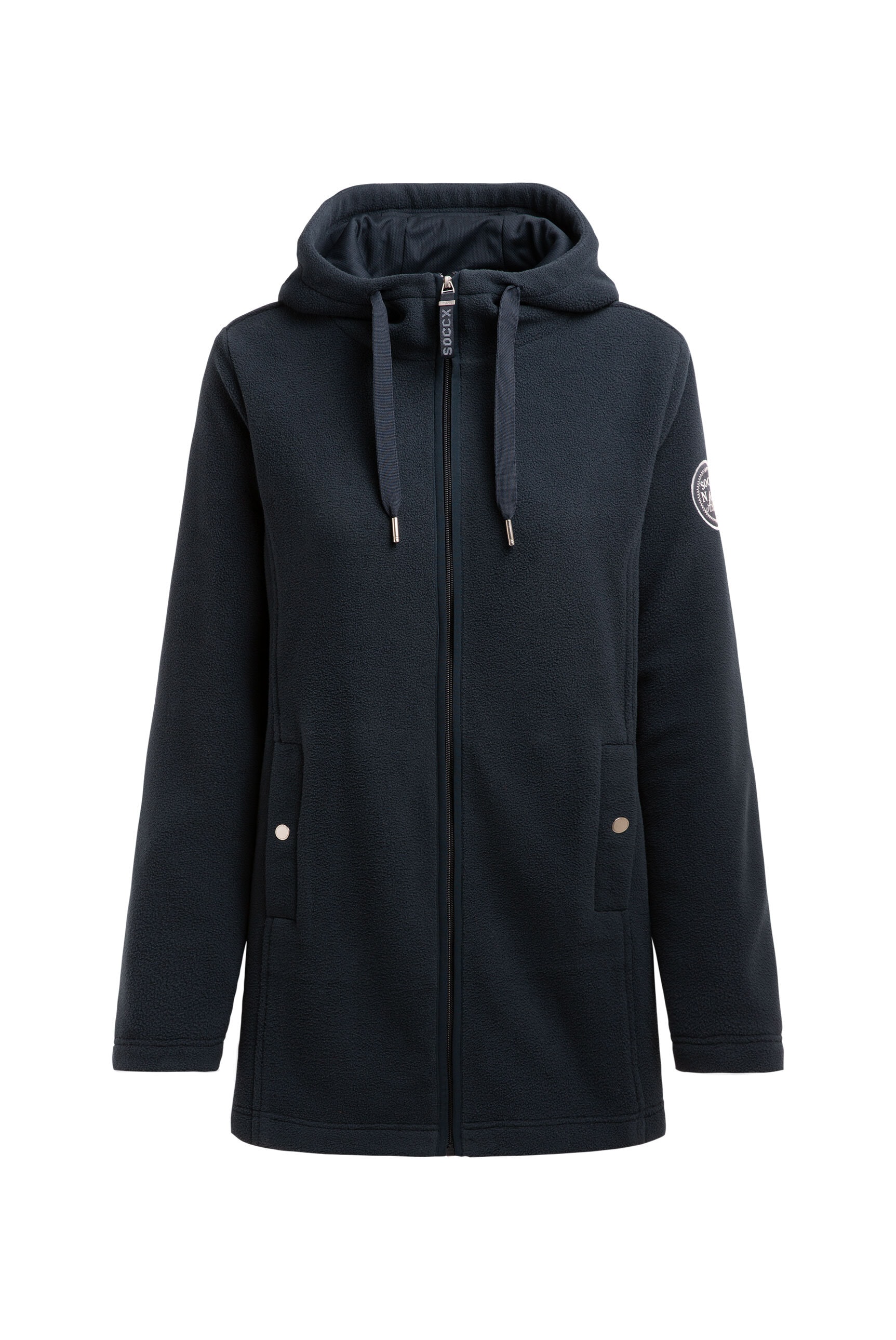 SOCCX Fleecejacke mit Kapuze