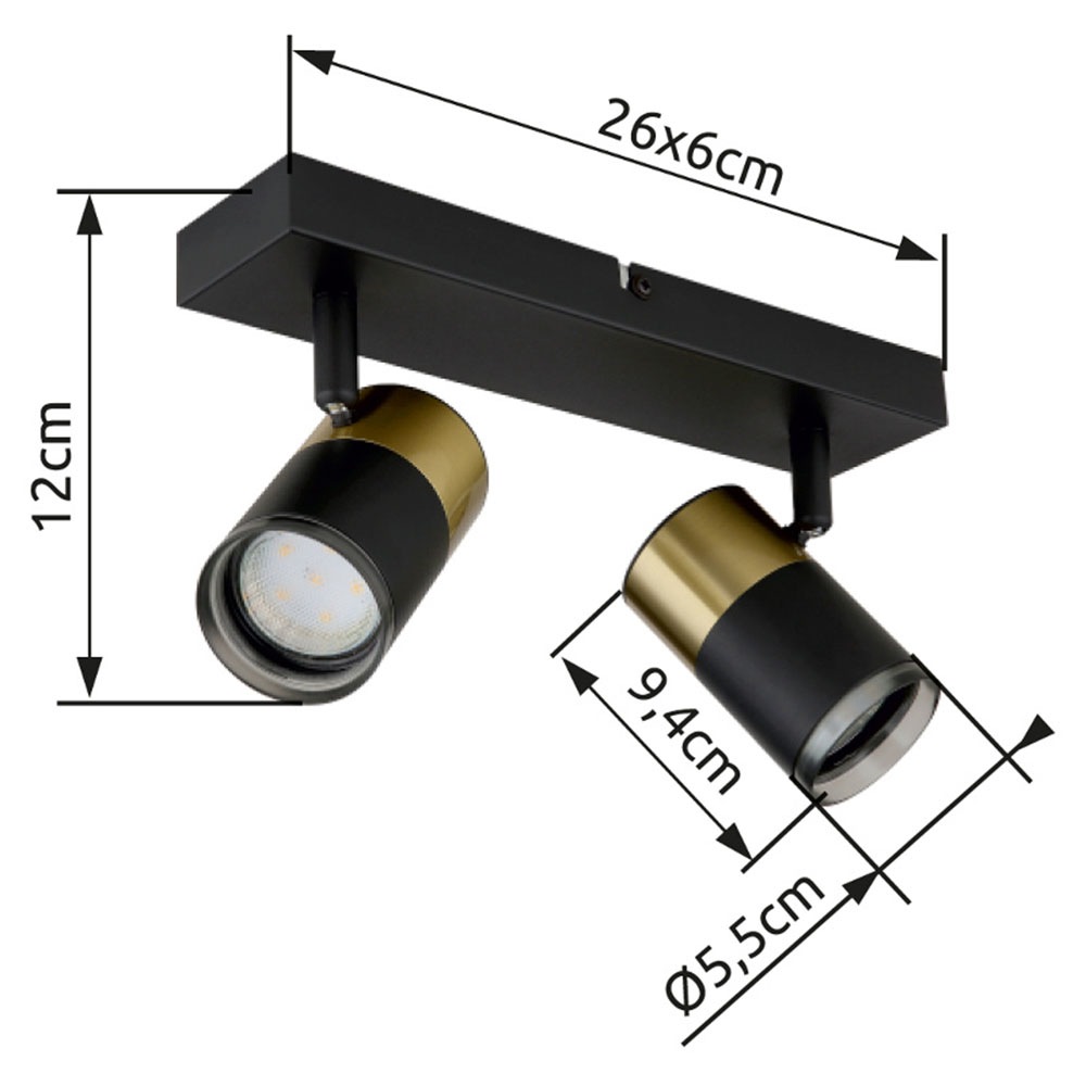 GLOBO LIGHTING Deckenstrahler »BRISBON« GU10 1 Stk. Spot Deckenspot Flur Schlafzimmer Wohnzimmer