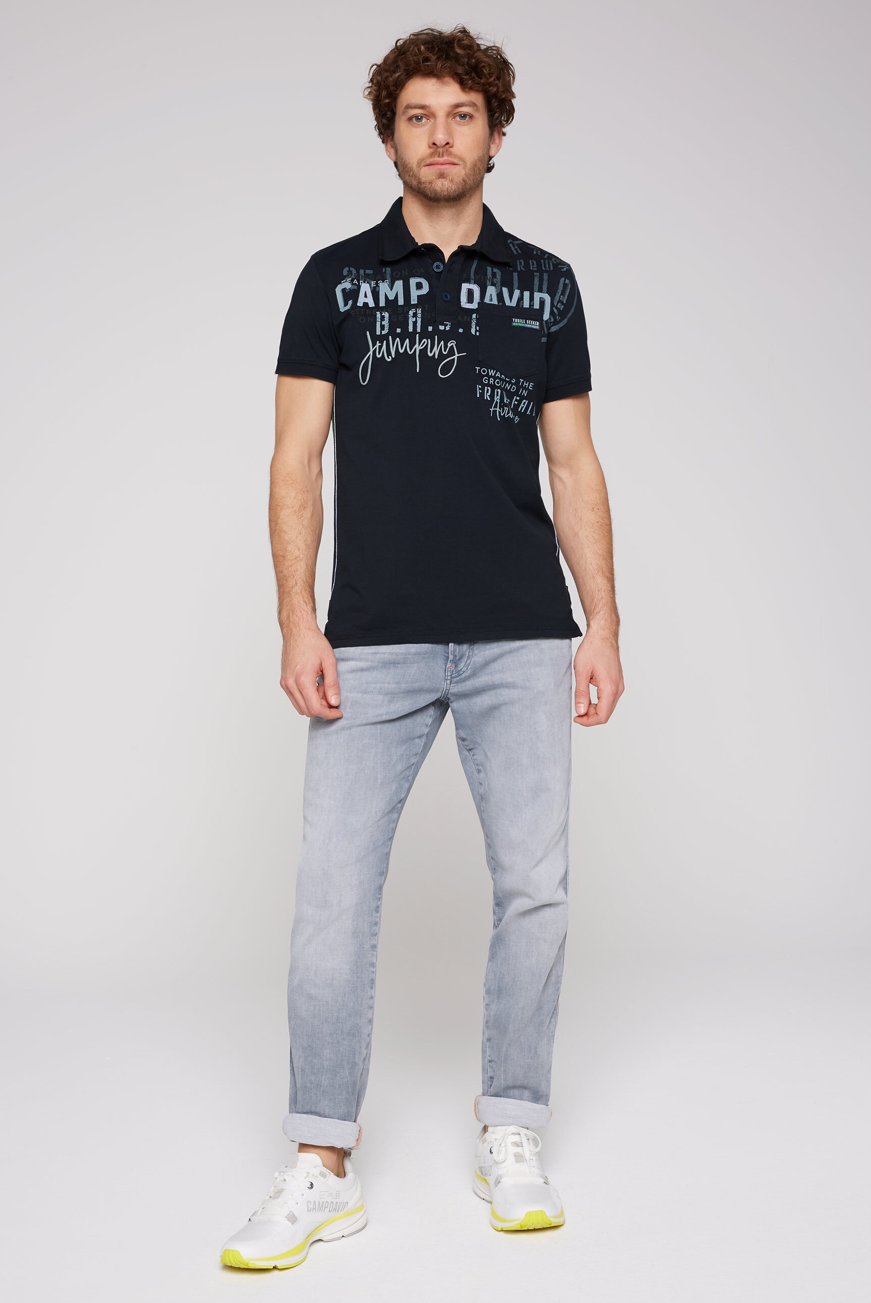 CAMP DAVID Poloshirt, aus Baumwolle