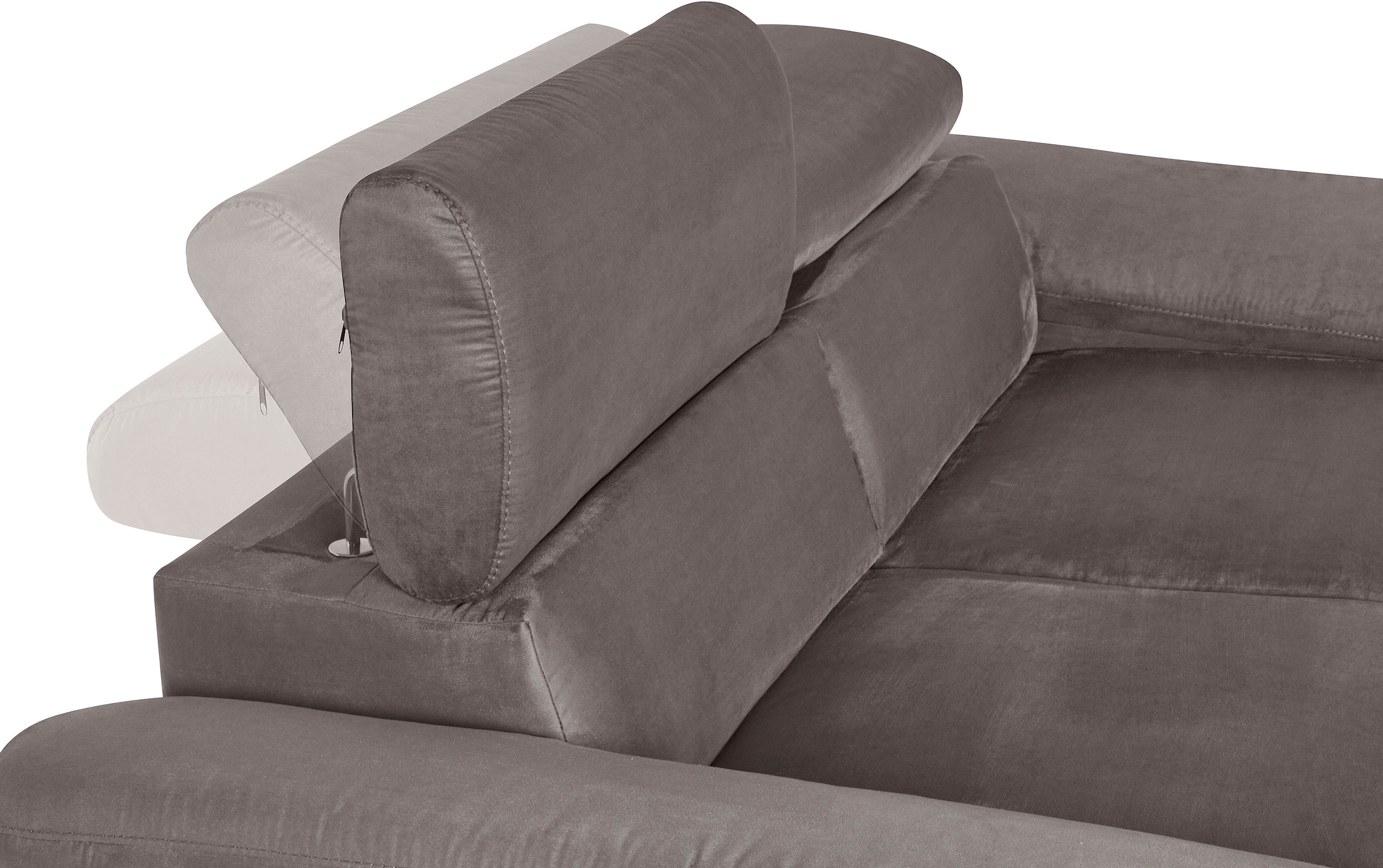 COTTA Polstergarnitur »Komaris, B: 193 bzw. 100 cm« Set,  Set: 3er-Sofa & Hocker, mit Kopfteilverstellung