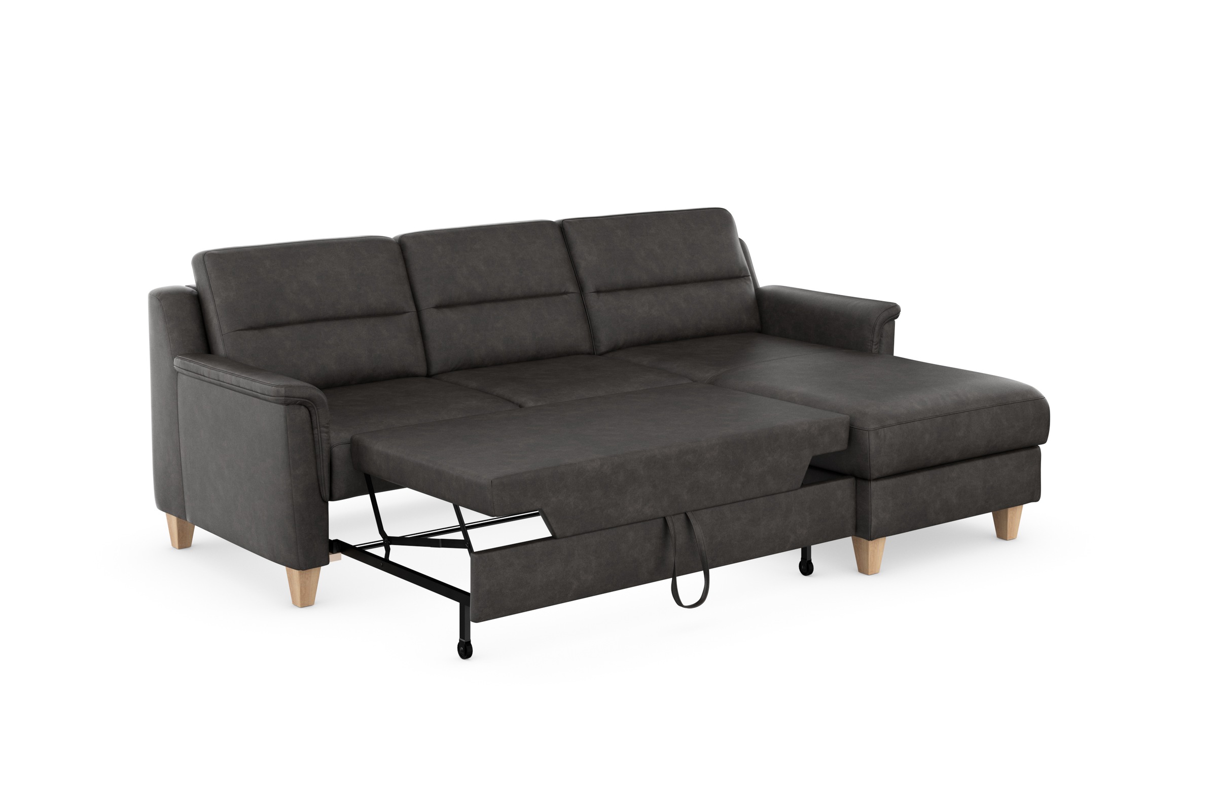 sit&more Ecksofa »Farö L-Form«, inklusive Federkern, wahlweise mit Bettfunktion und Bettkasten