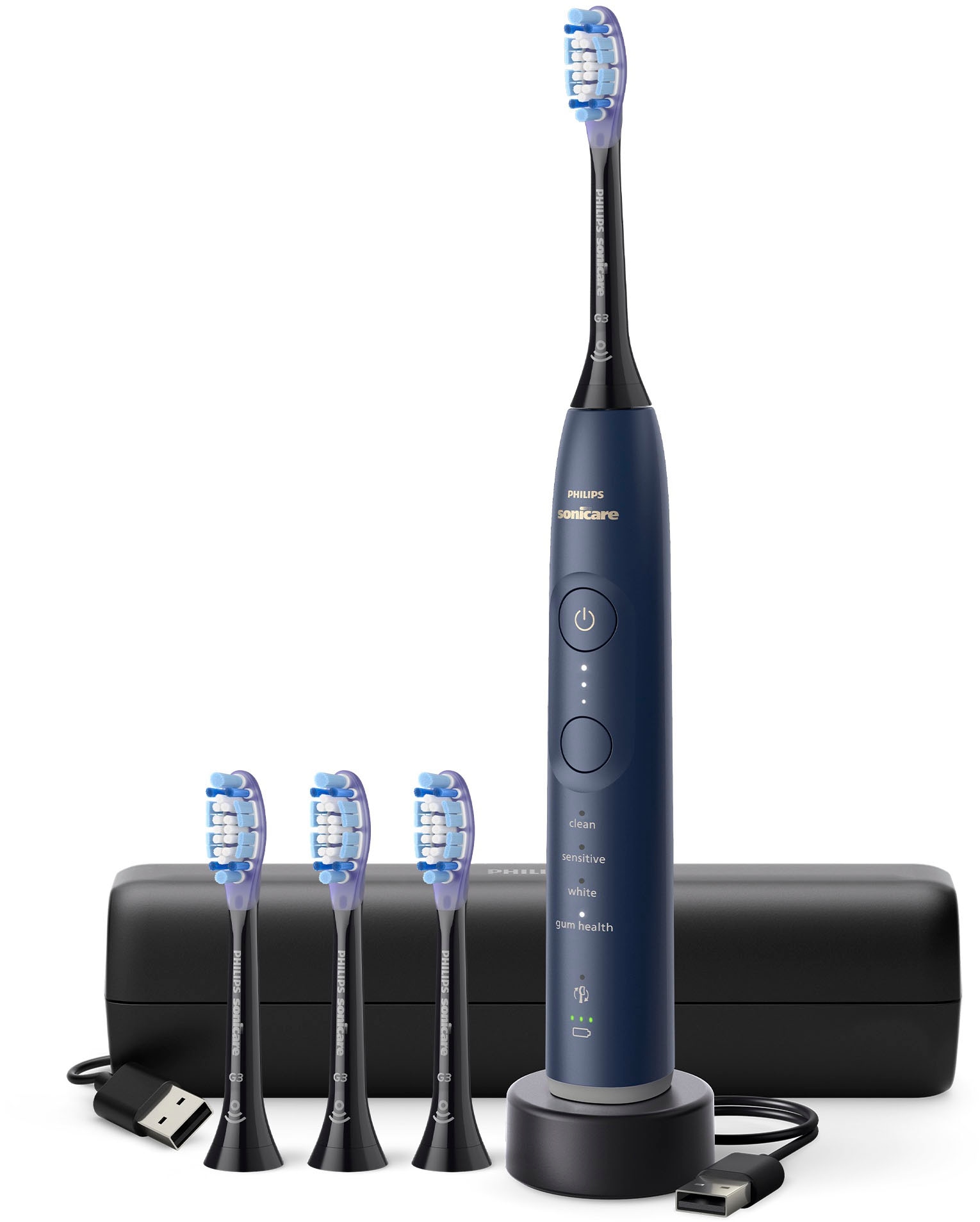 Philips Sonicare Elektrische Zahnbürste »Series 7100 HX7423/08«, 4 St. Aufsteckbürsten, mit visueller Andruckkontrolle, 4 Putzmodi und 3 Intensitätsstufen